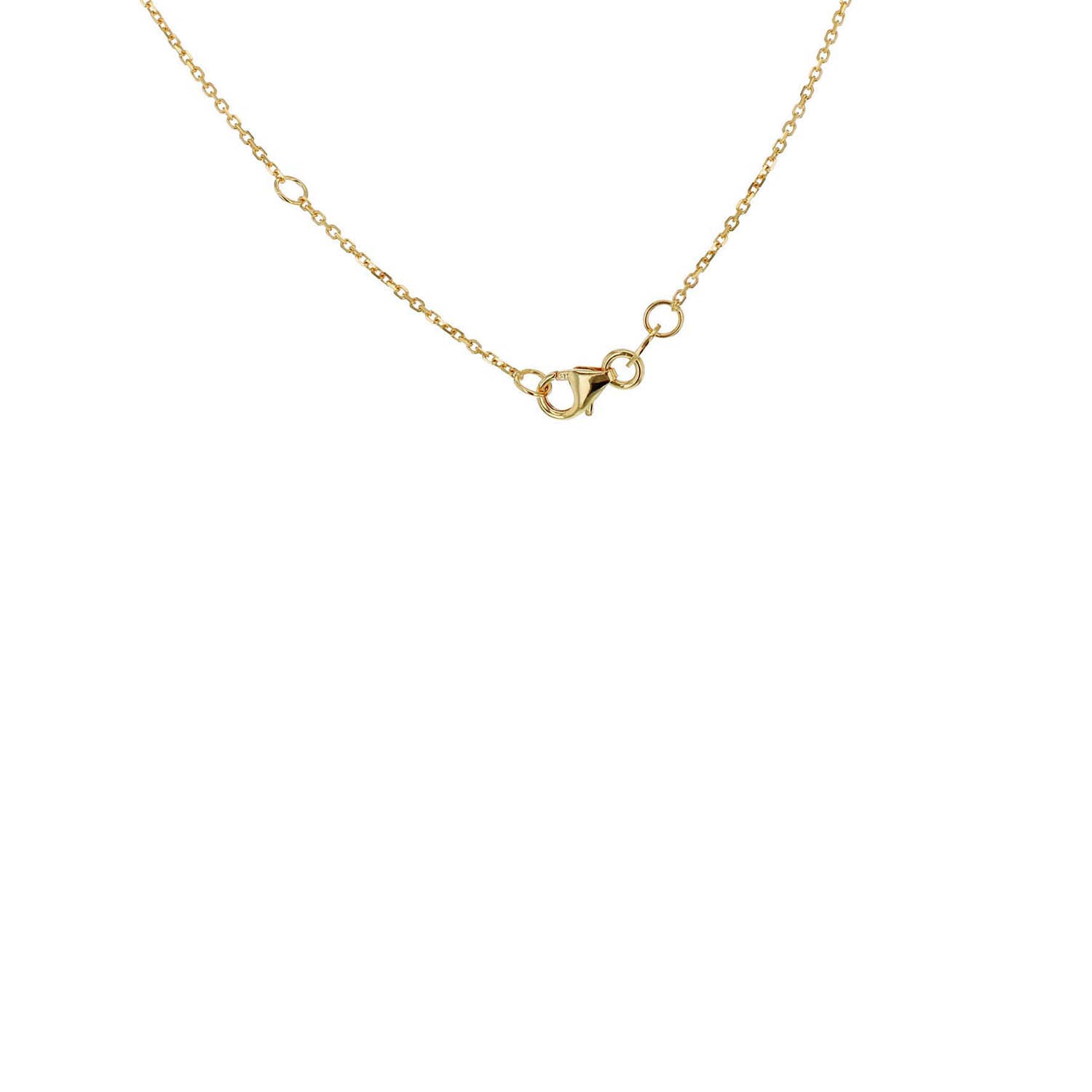 9ct Yellow Gold Diamond Cut Oval Necklace 43-46cm