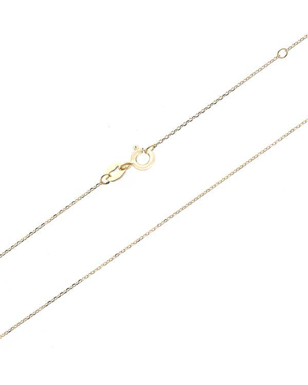 9ct Yellow Gold Fine Cable Chain 40-45cm