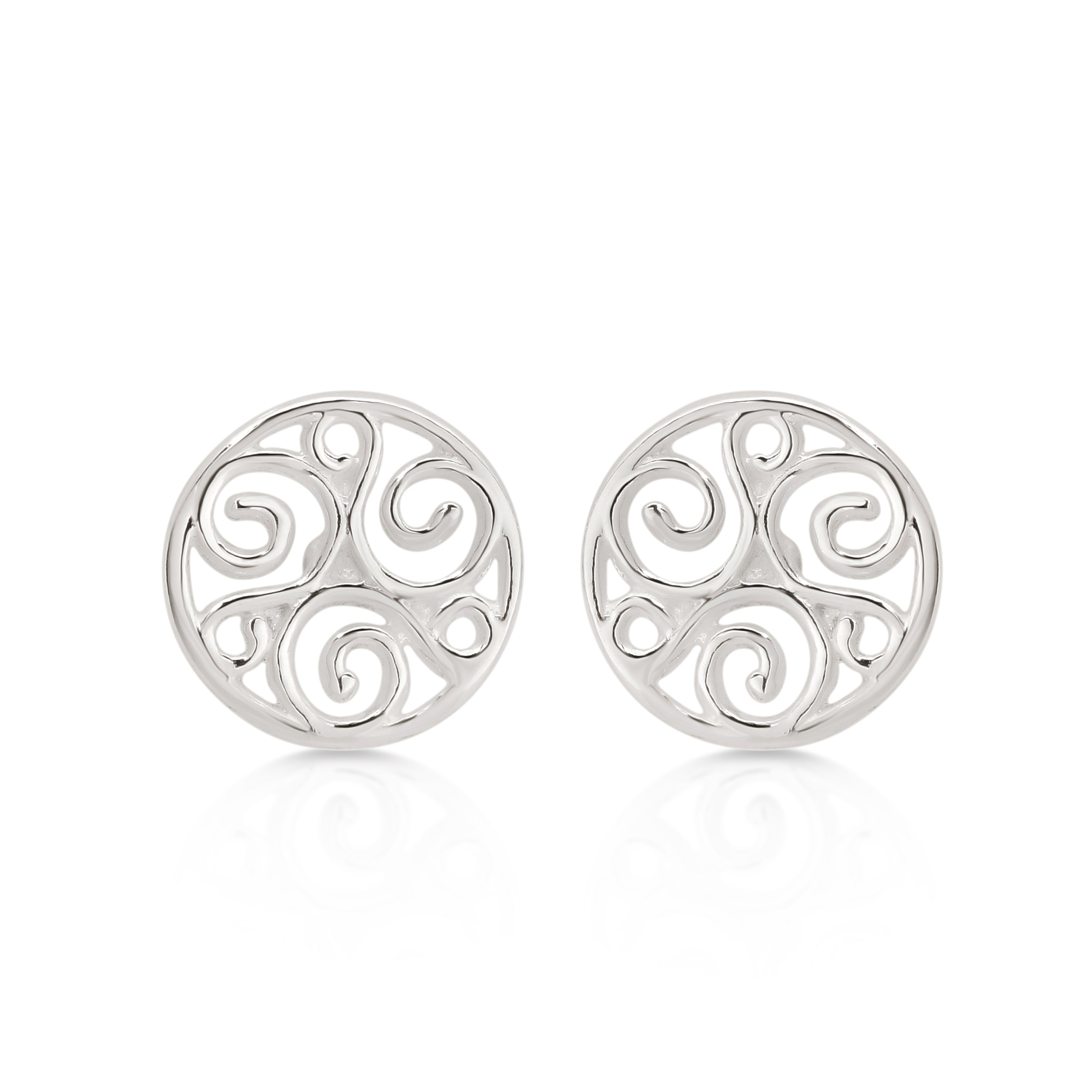Silver filigree studs