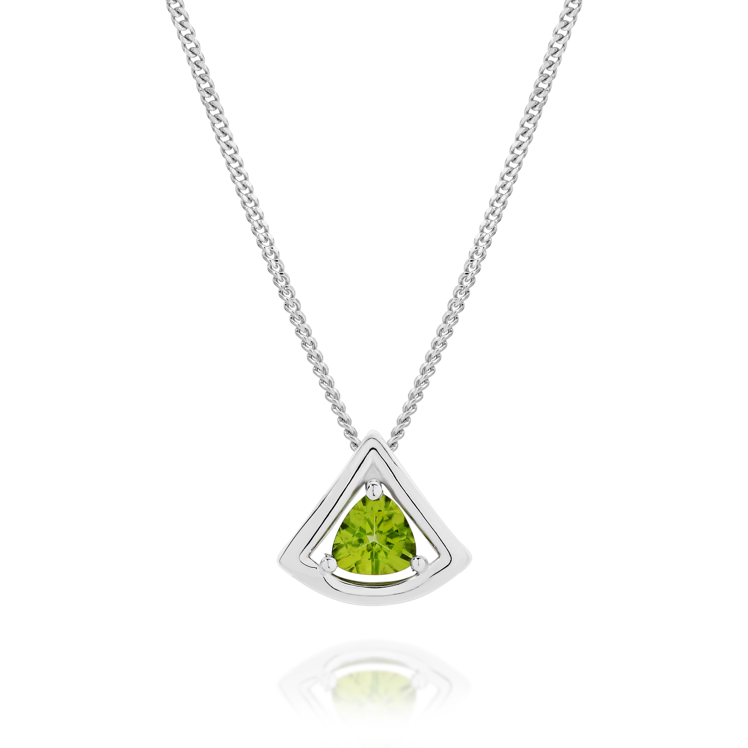Silver peridot pendant