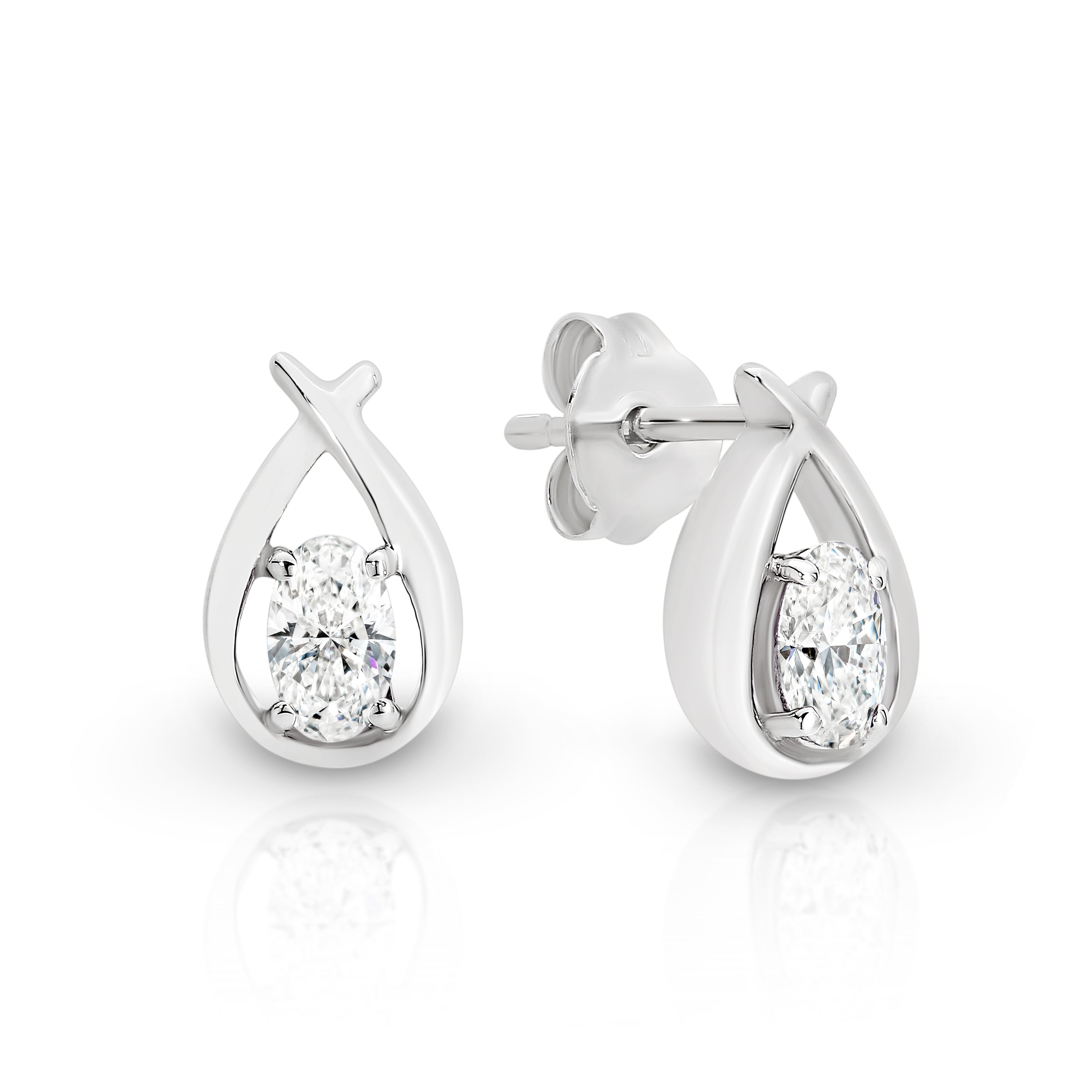 Silver cubic zirconia earrrings