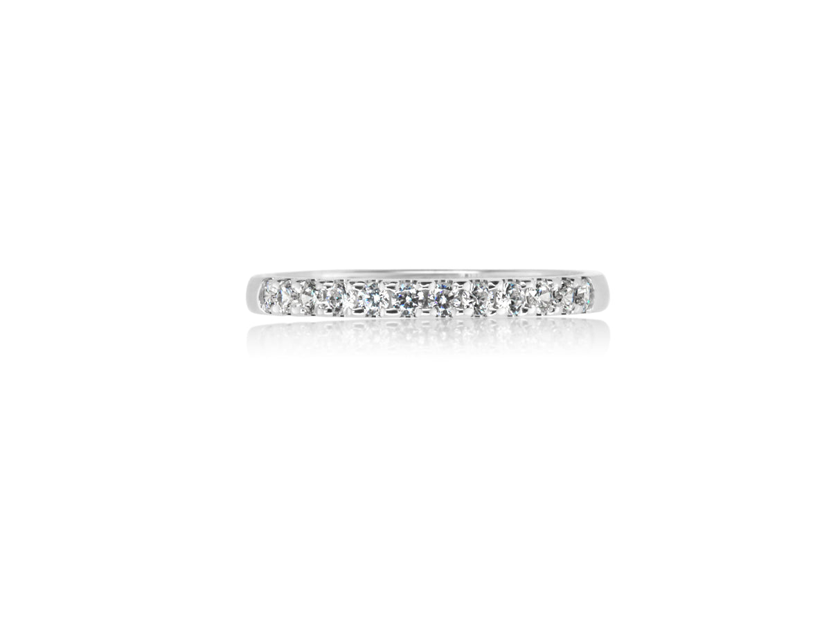 9ct White Gold Diamond set Wedding Ring