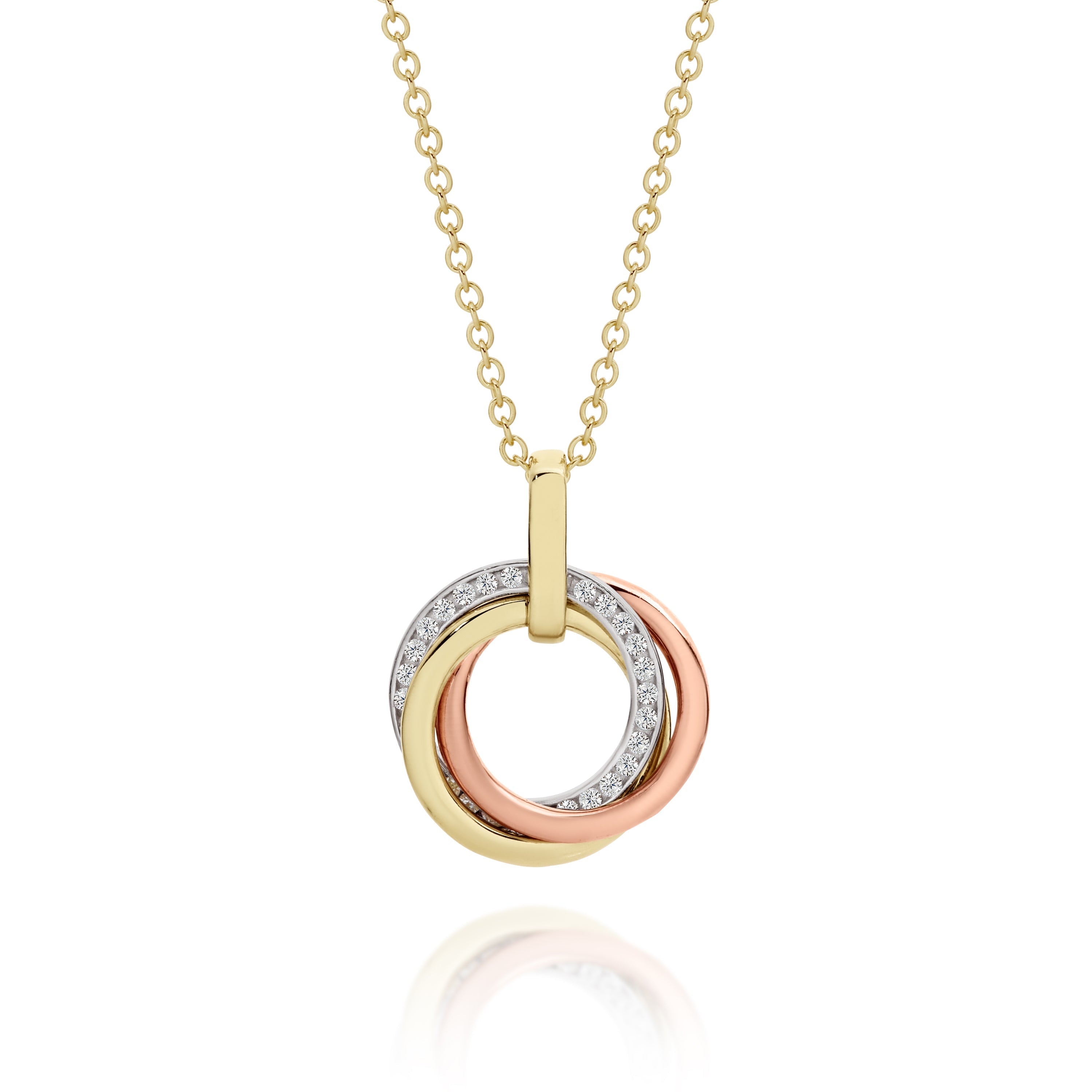 9ct gold love knot pendant
