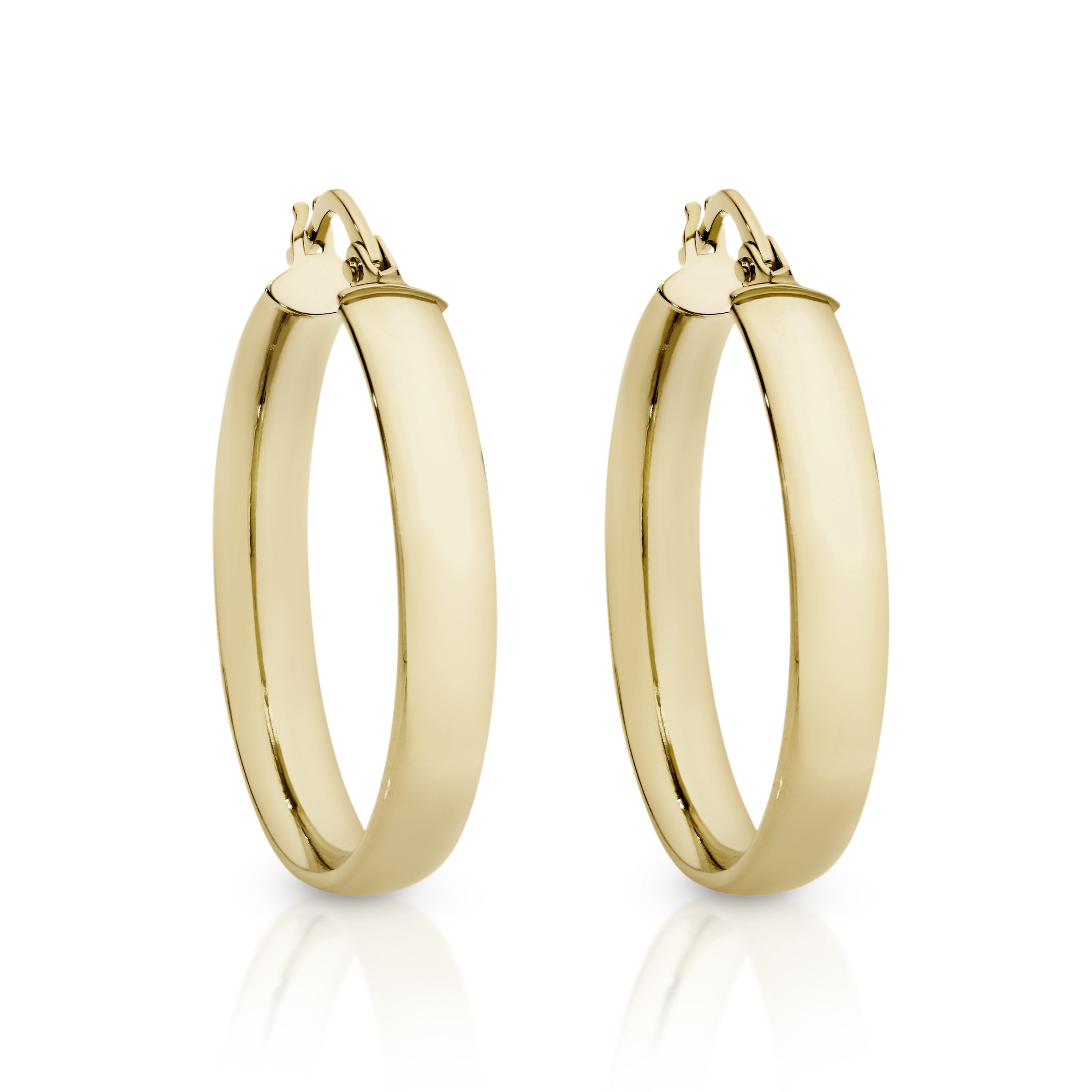 9ct half round hoops 20mm