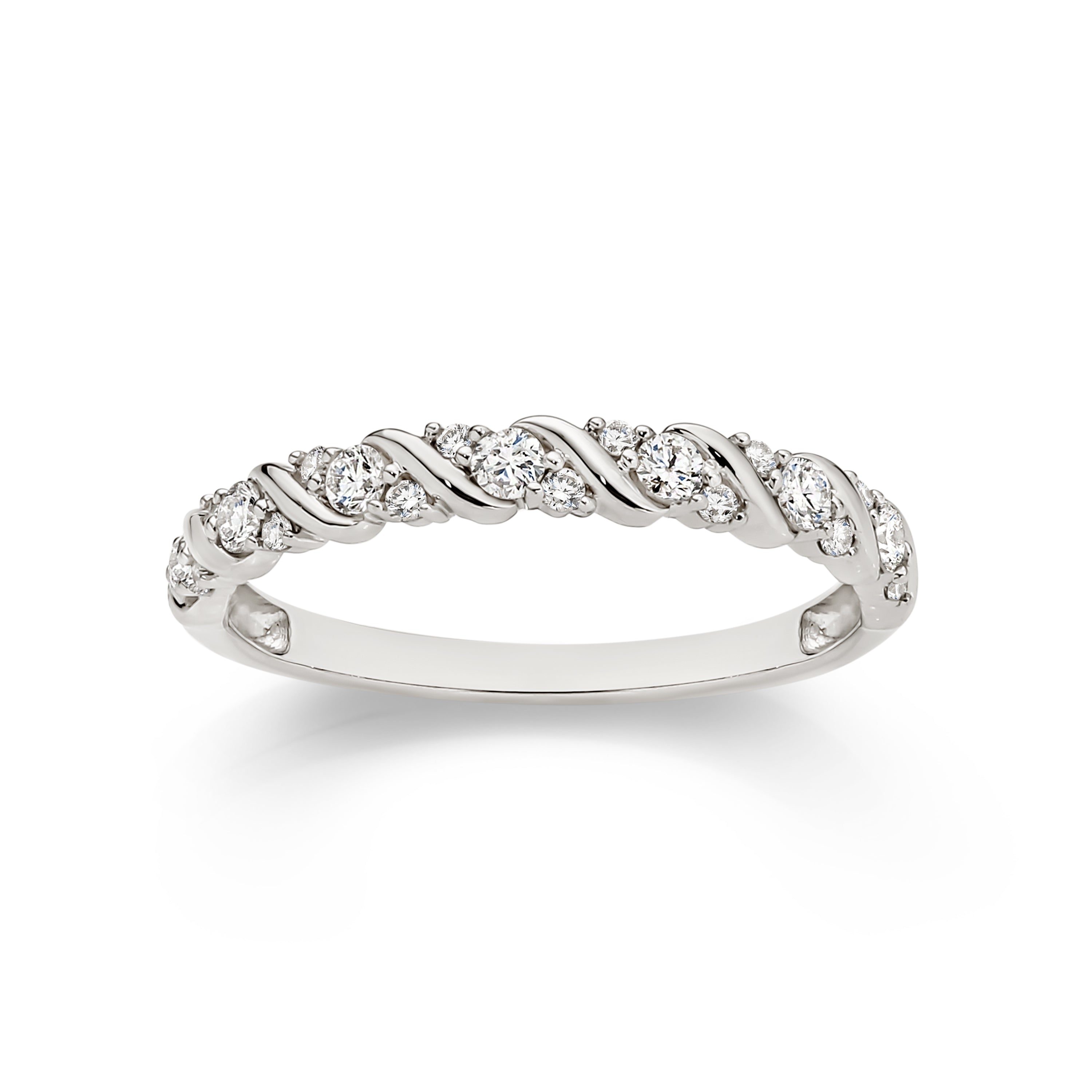 9ct white gold 0.33ct diamond ring