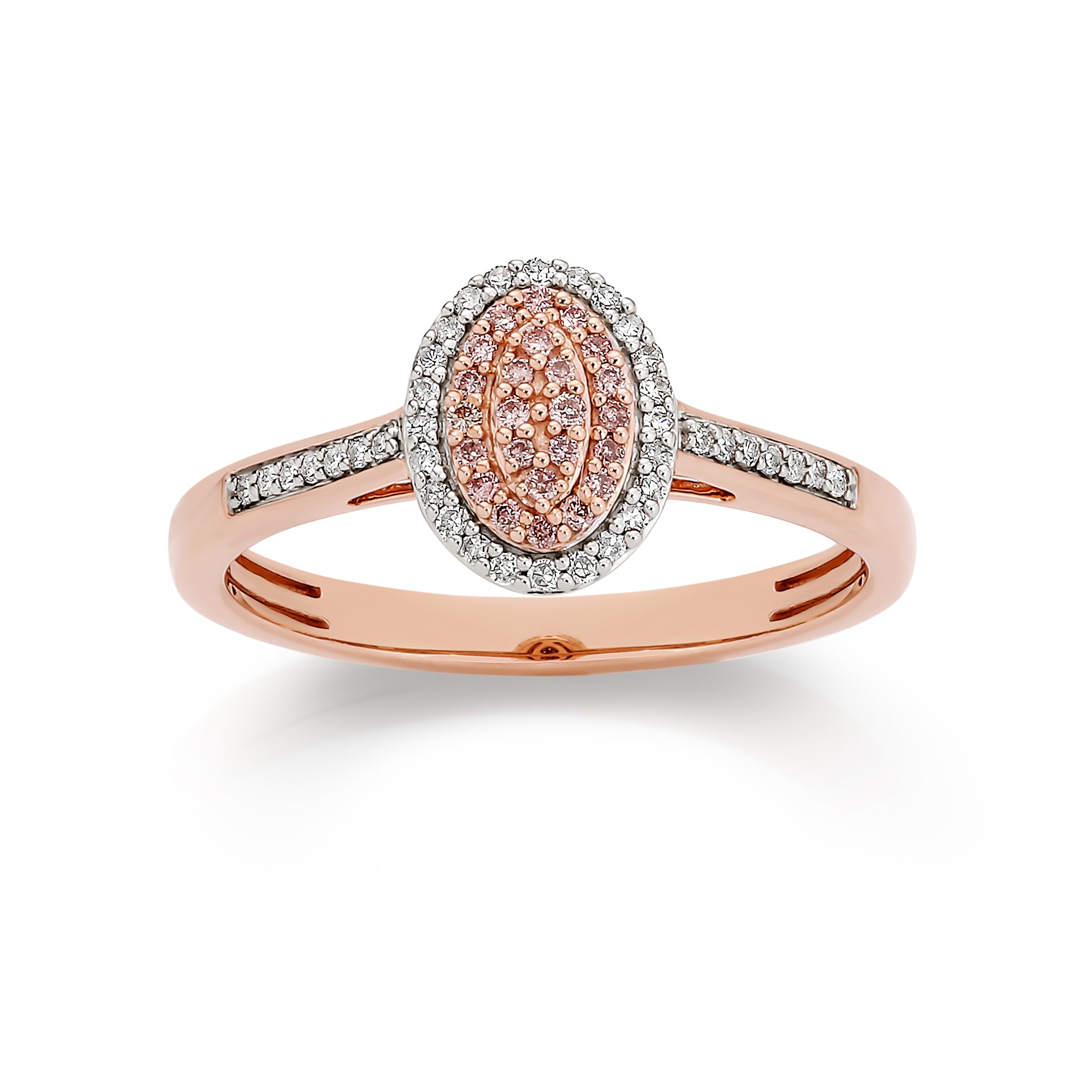 9ct rose gold 0.25ct Natural Australian Pink Diamond ring