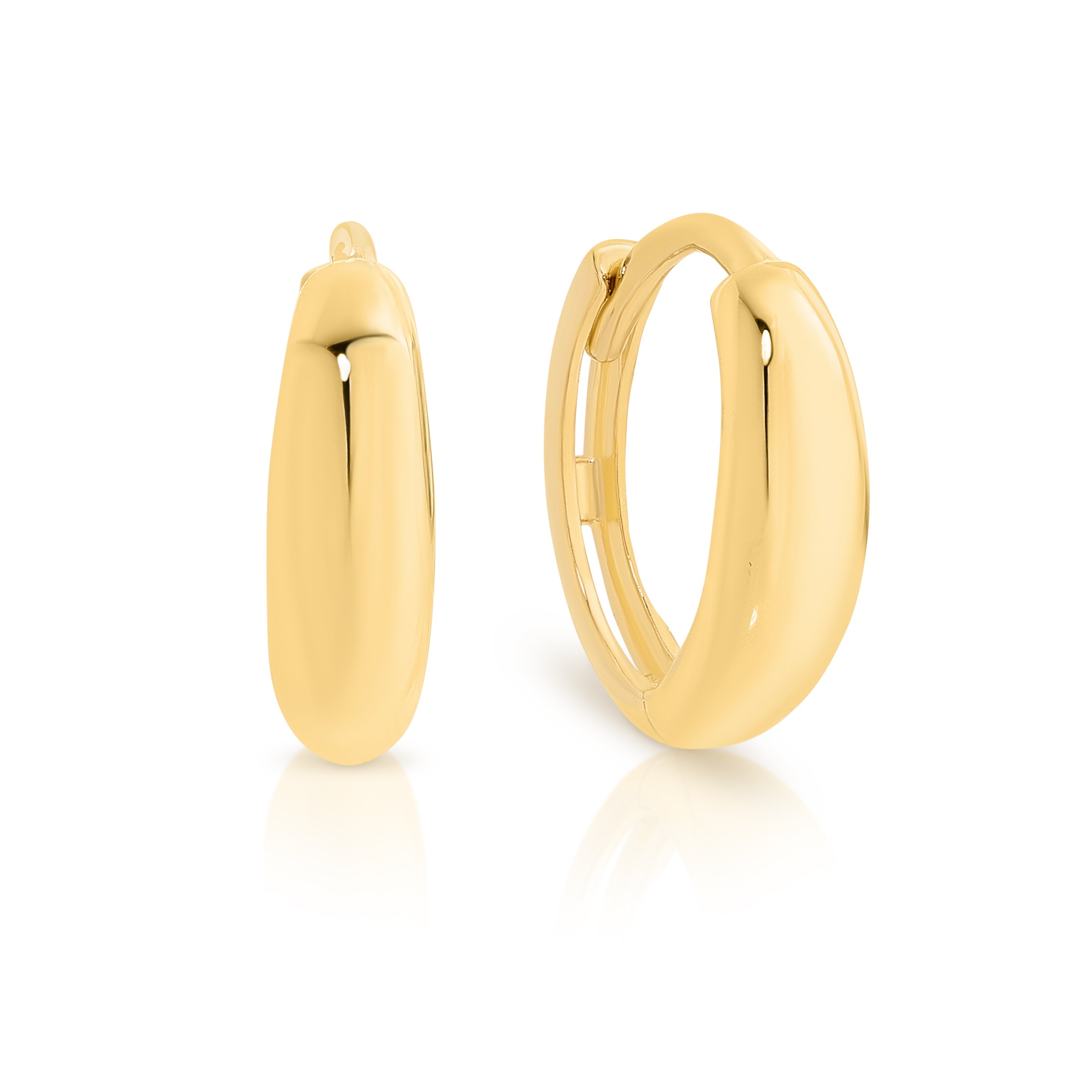 9ct tapered polished huggies