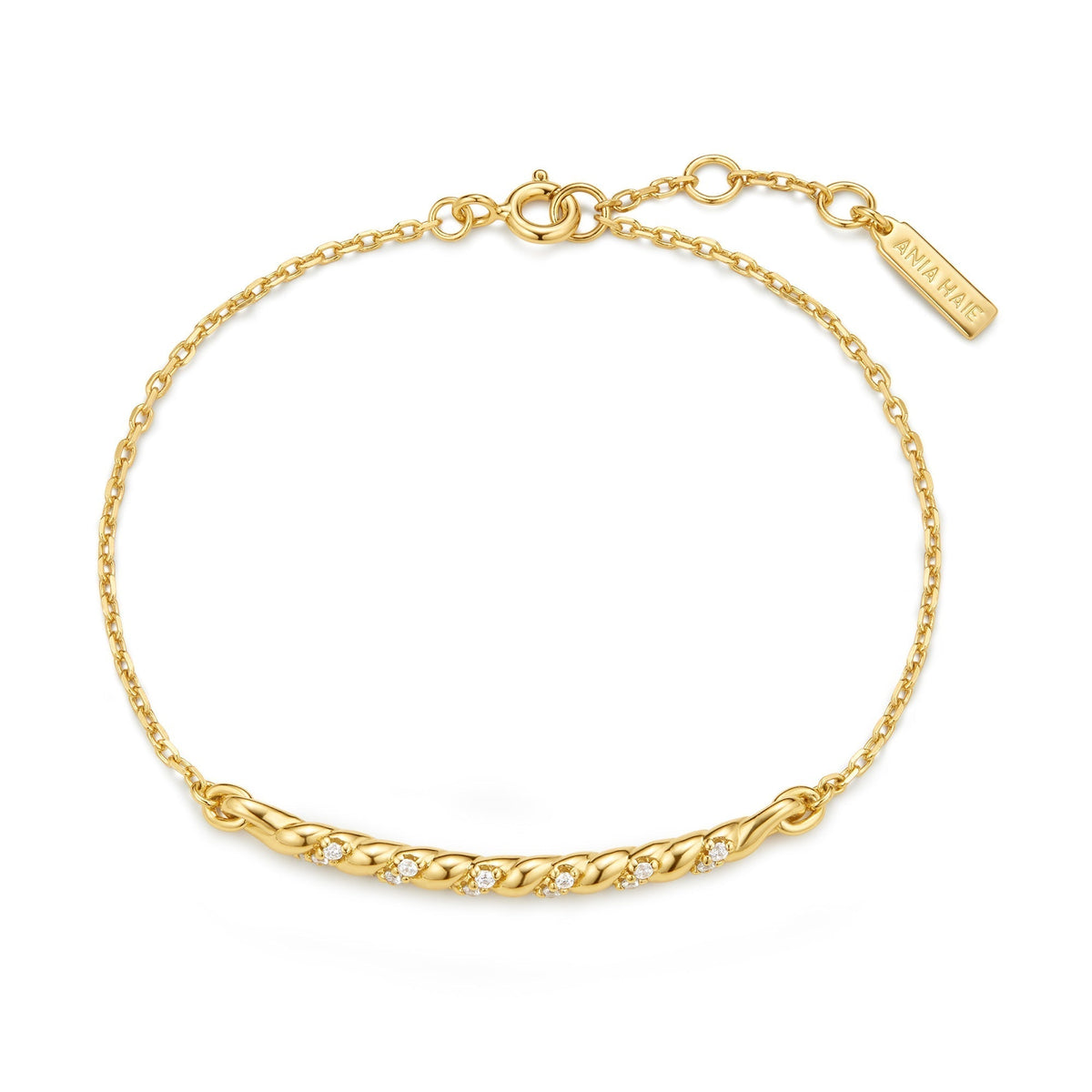 Ania Haie Gold Twisted Bar Bracelet