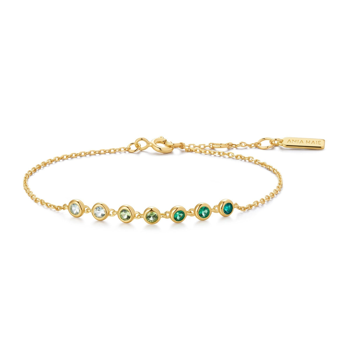 Ania Haie Gold Green Station Bracelet