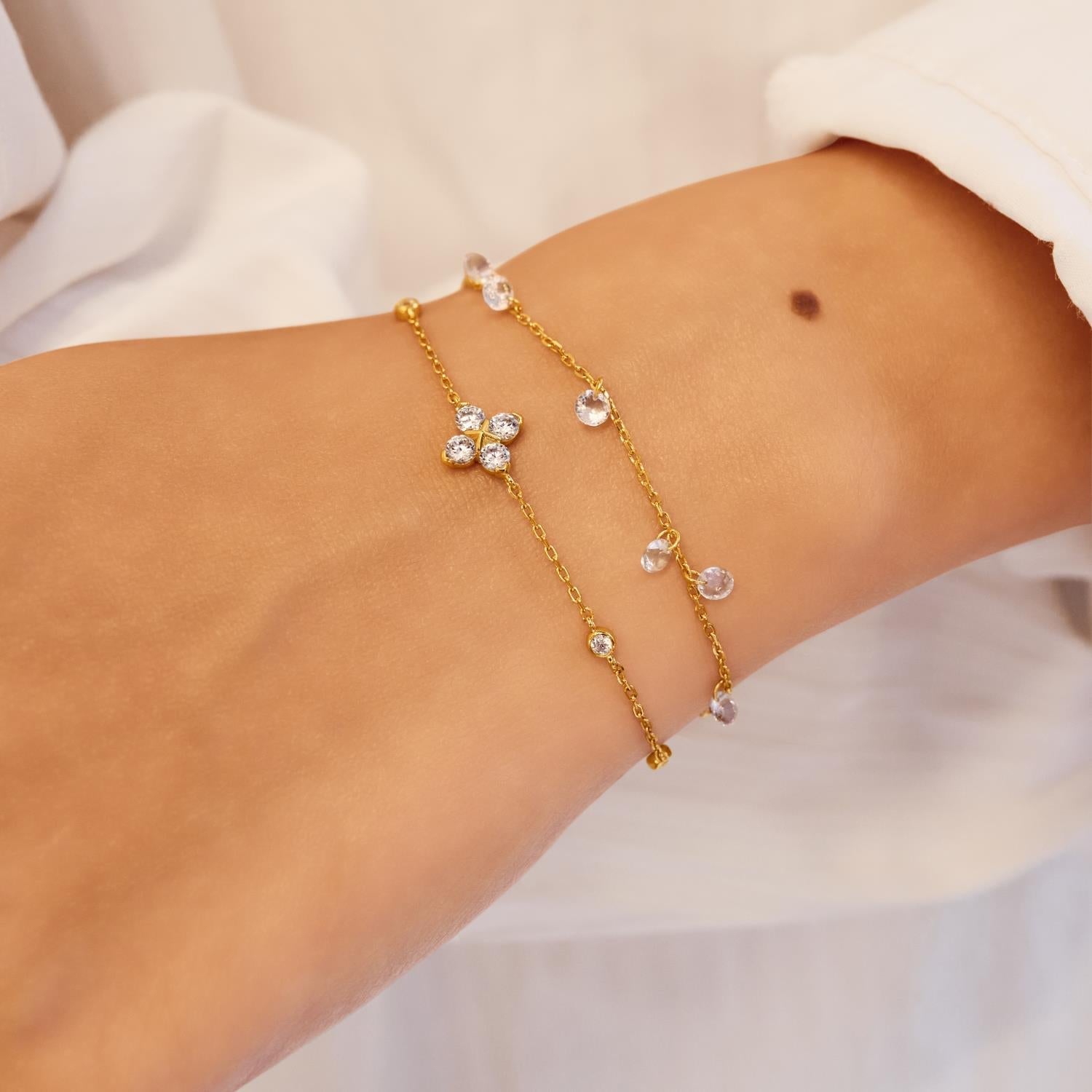 Ania Haie Gold Droplet Station Bracelet