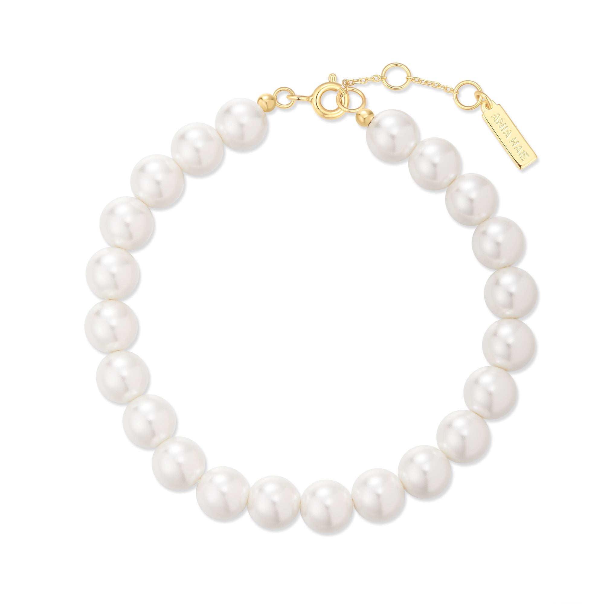 Ania Haie Gold Classic Shell Pearl Beaded Bracelet