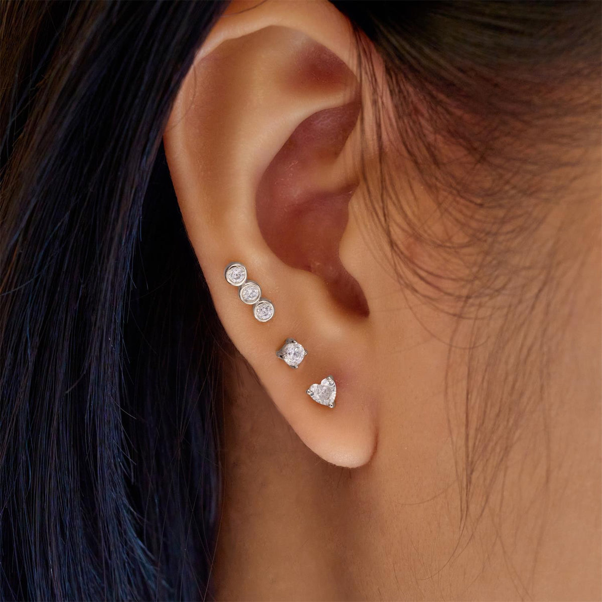 Ania Haie Silver Heart Barbell Single Earring