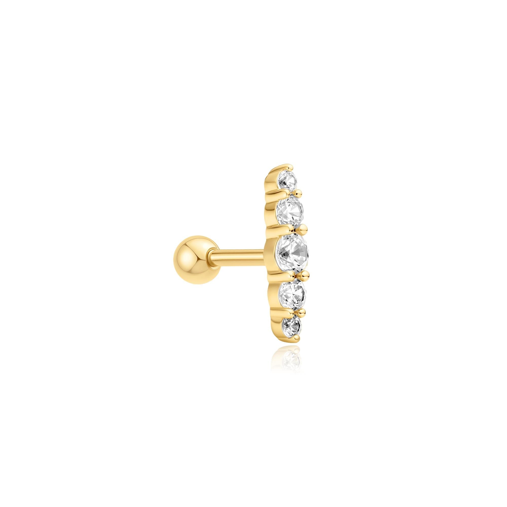 Ania Haie Gold Bar Barbell Single Earring