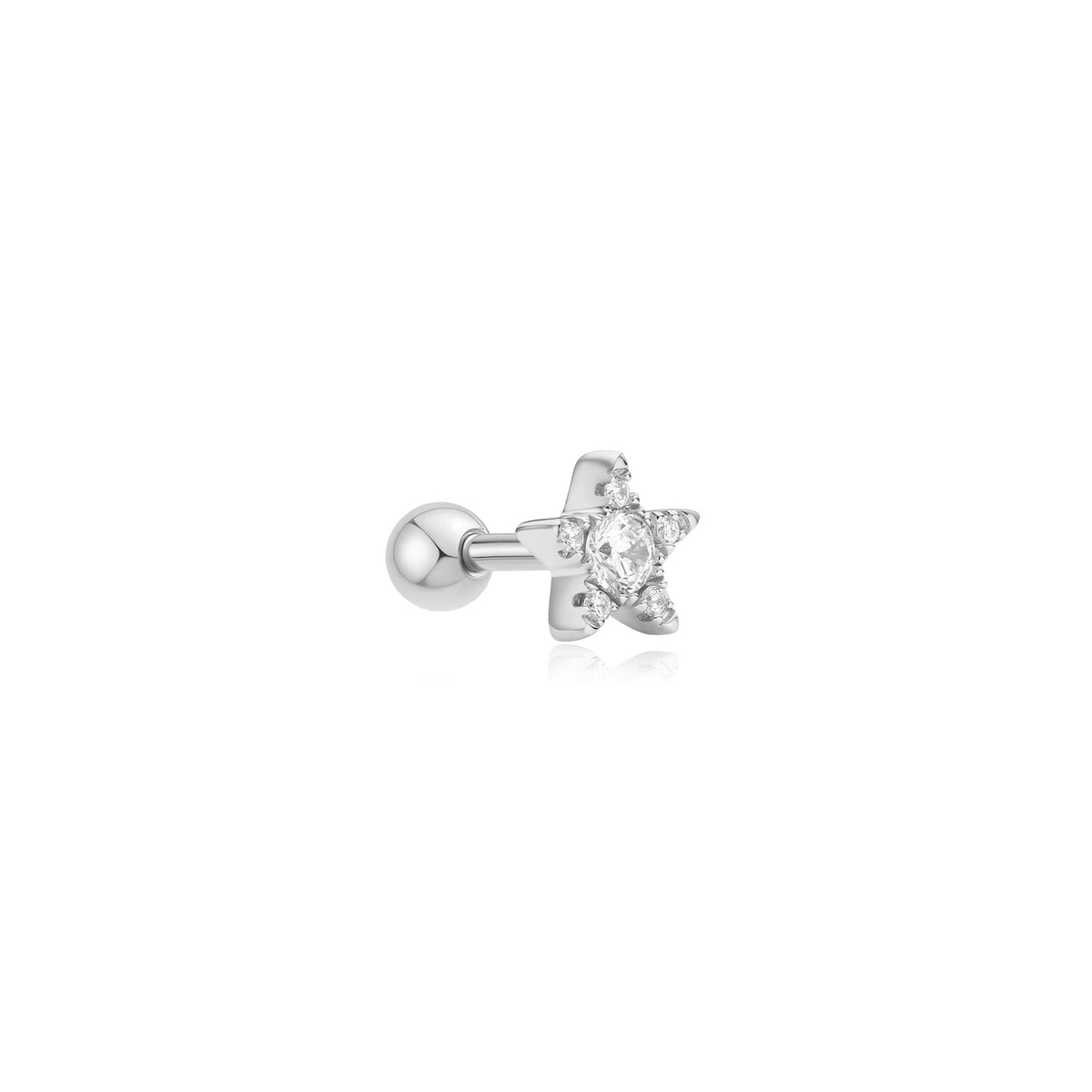 Ania Haie Silver Five-Point Star Barbell Single Earring