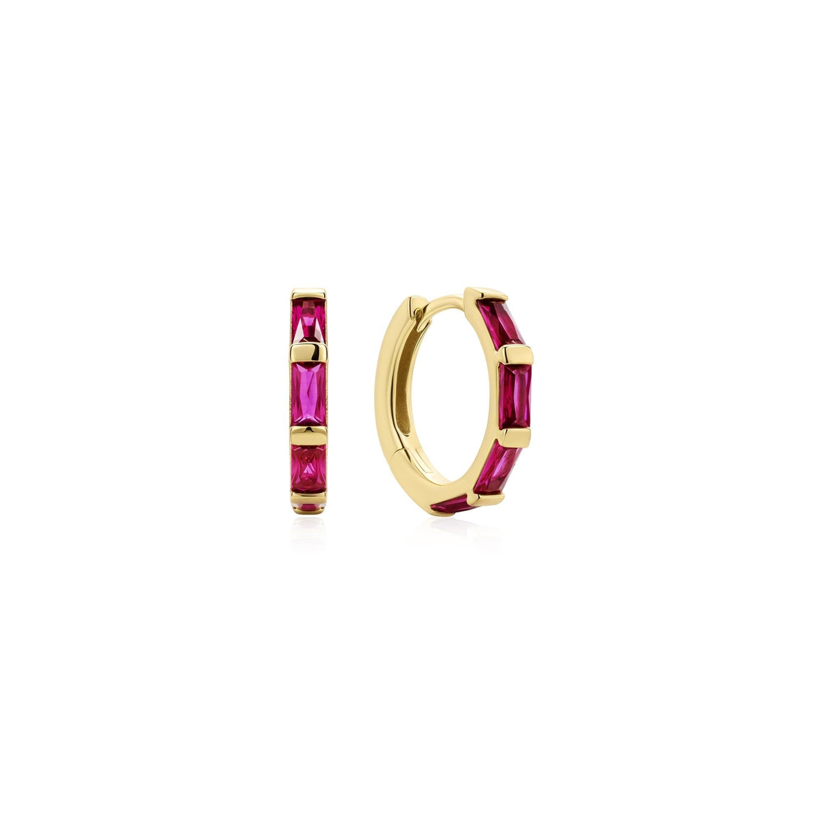 Ania Haie Crimson Huggie Hoop Earrings