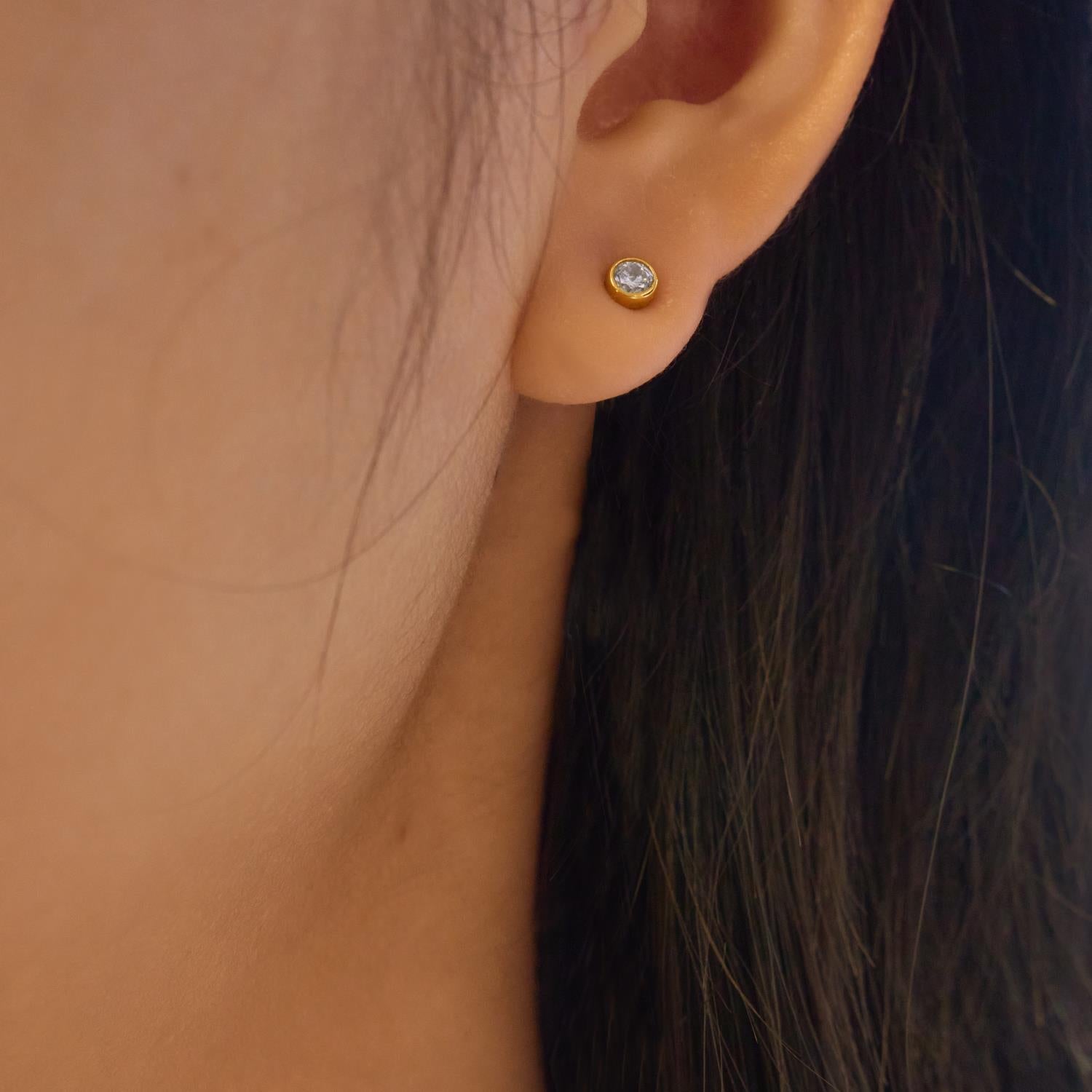 Ania Haie Gold Cascade Station Drop Stud Earrings