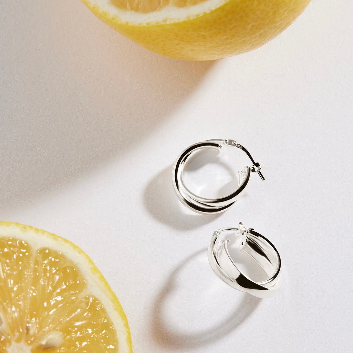 NAJO Sunshine Silver Hoop Earrings