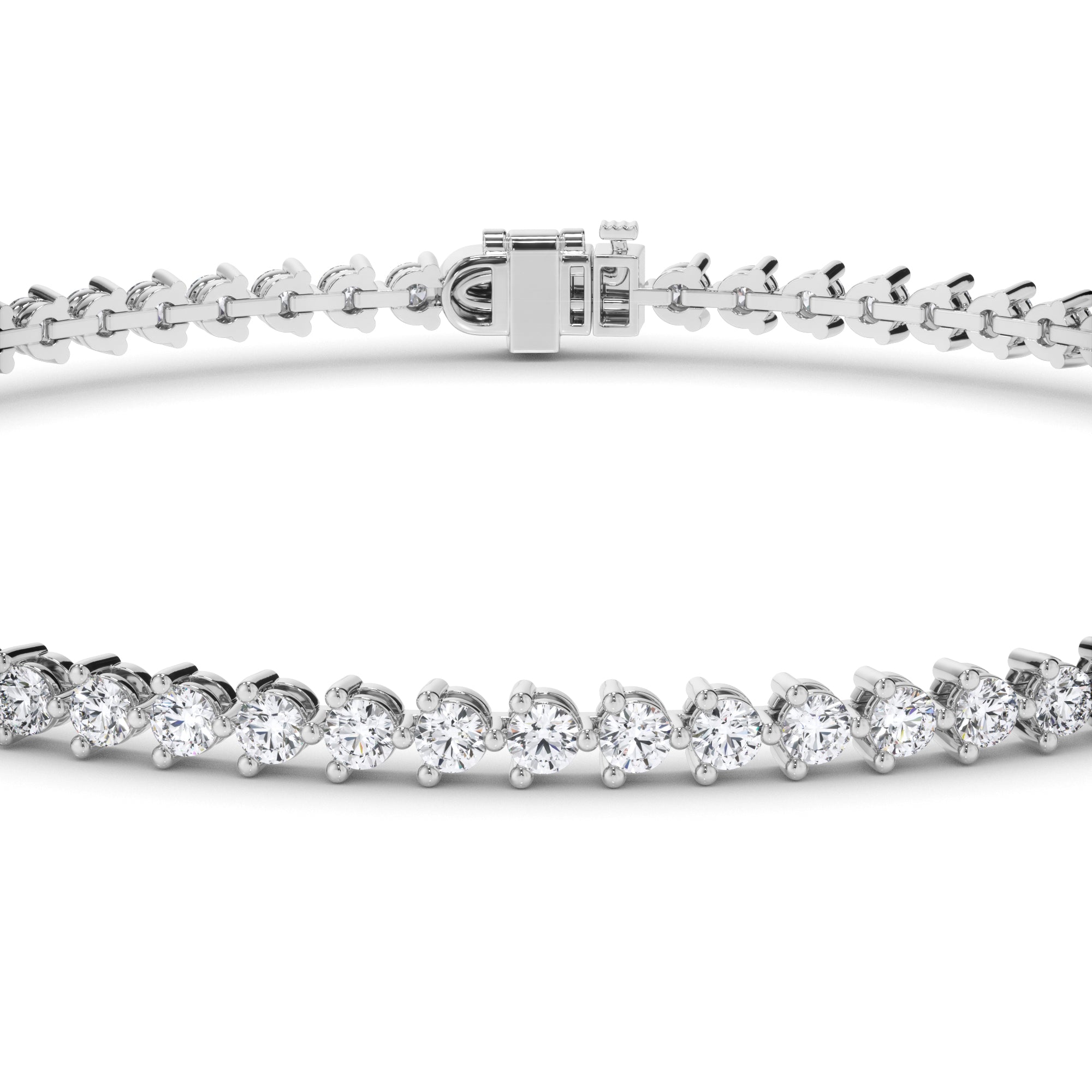 Round Brilliant Cut Laboratory Grown Diamond Tennis Bracelet