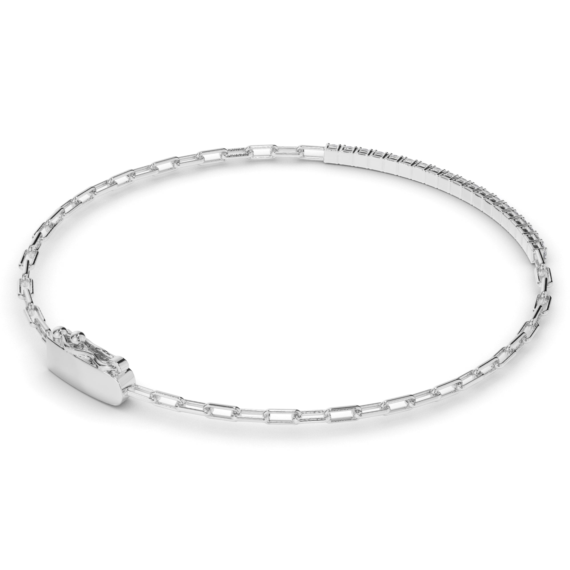 Round Brilliant Cut Natural Mined Diamond Tennis Bracelet
