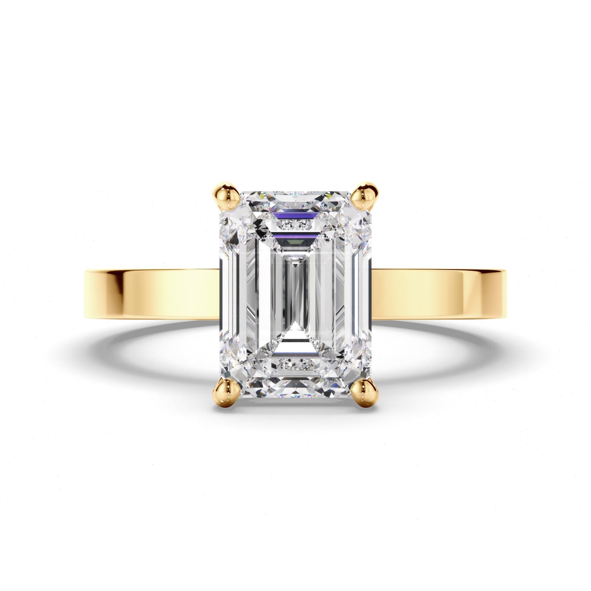 Emerald Cut Diamond Solitaire Engagement Ring