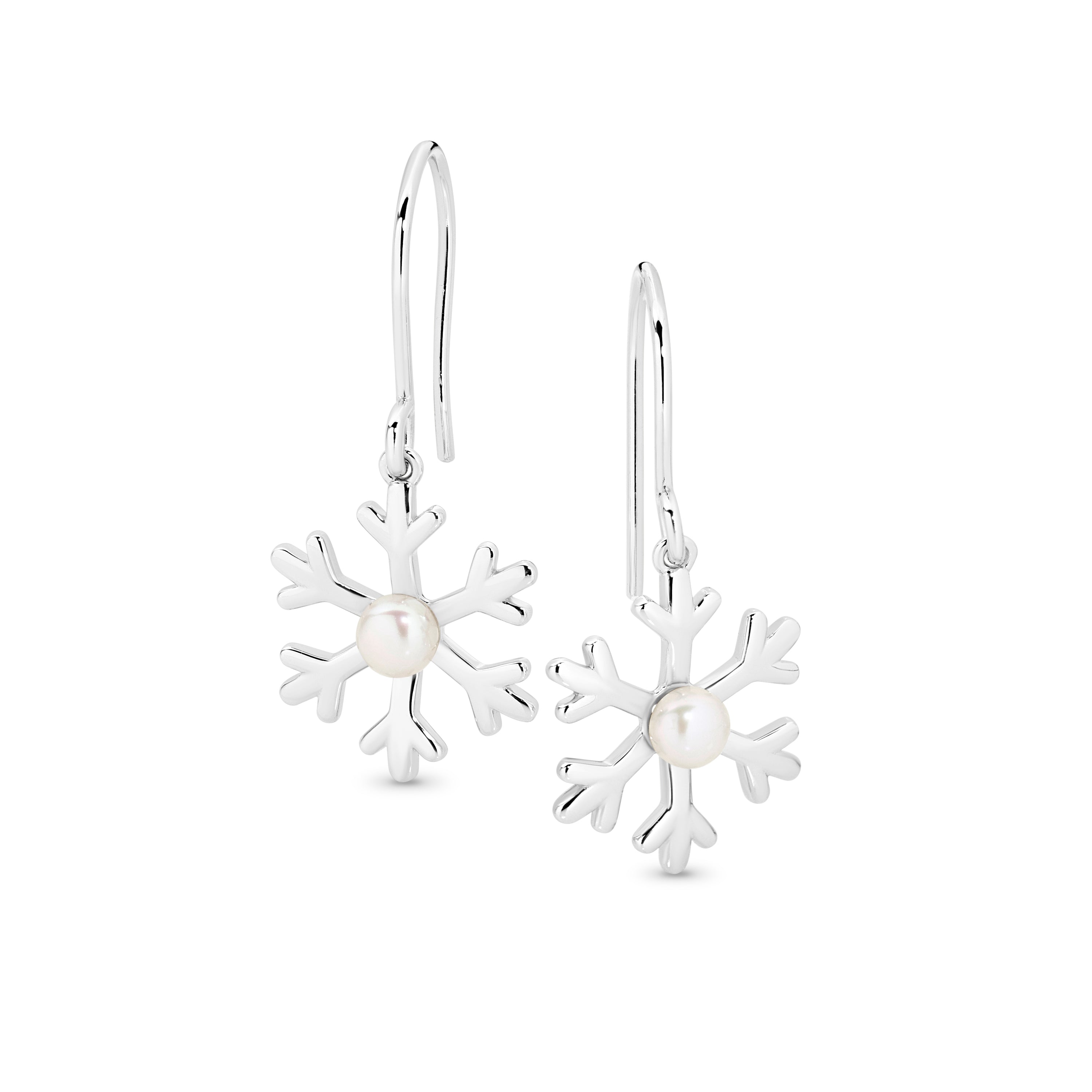 Sterling Silver Snowflake Splendor Earrings