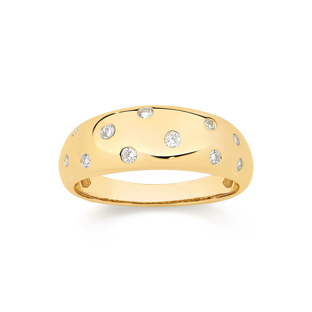 9ct yellow gold 0.20ct lab grown diamond ring