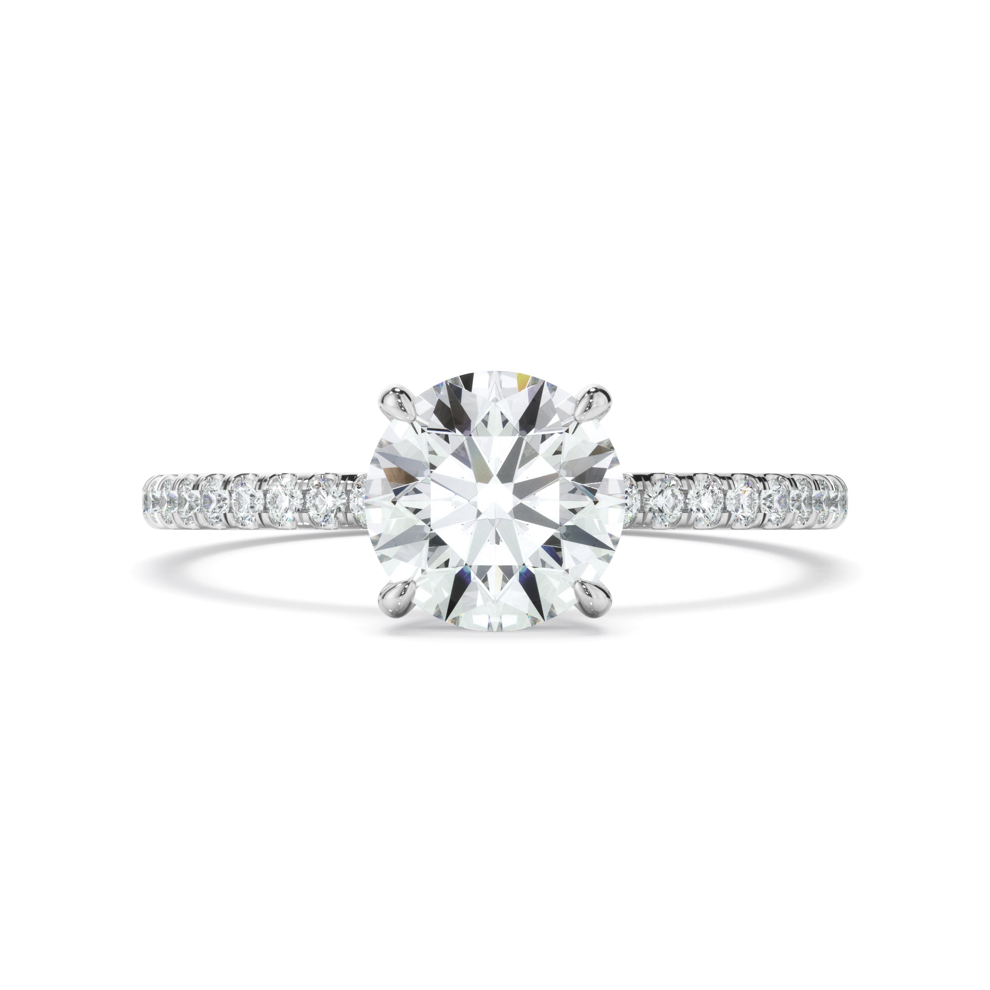 14ct white gold 1.30ct lab diamond ring