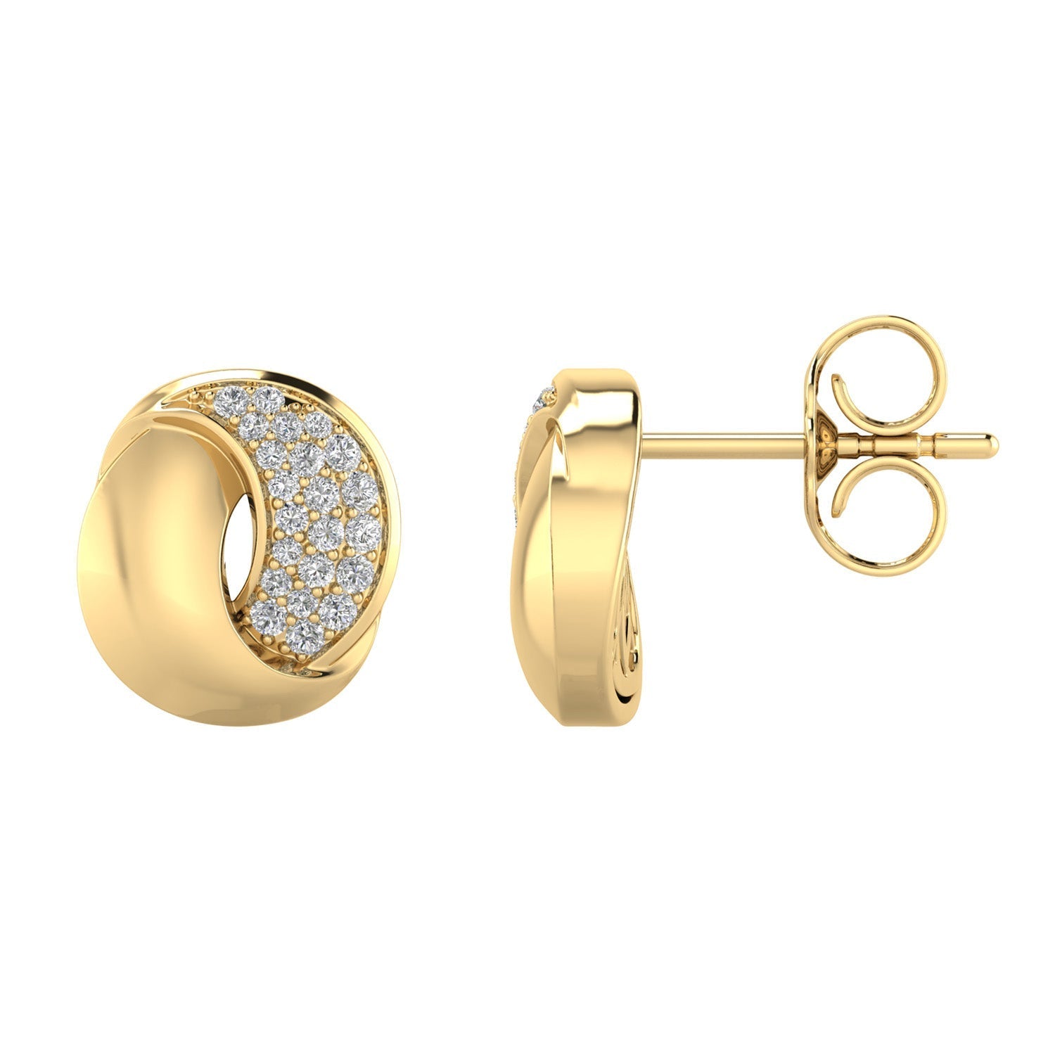 22ct Gold Vermeil 0.25ct Lab Grown Diamond Stud Earrings