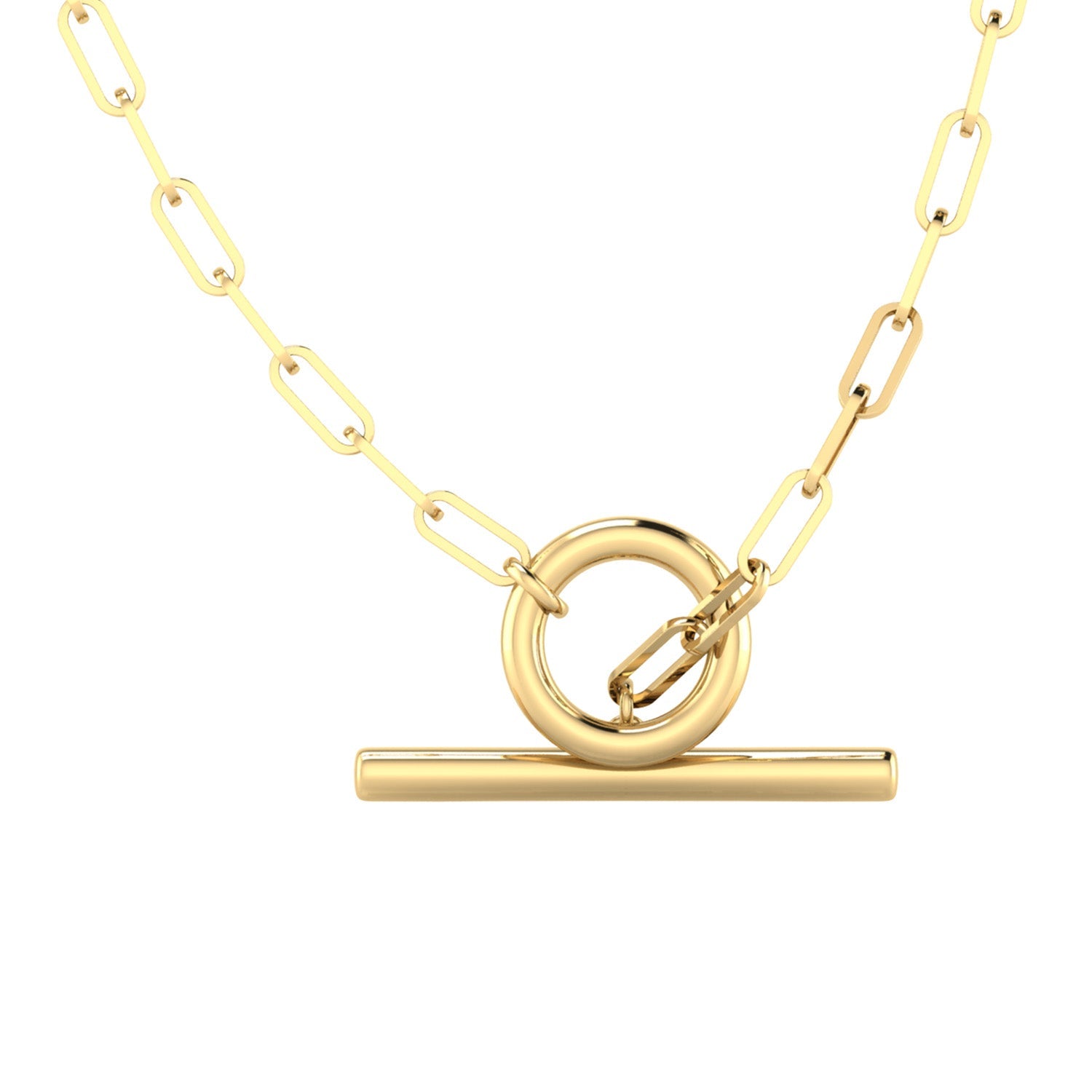 22ct Gold Vermeil T-Bar Paperchain Necklace 42cm