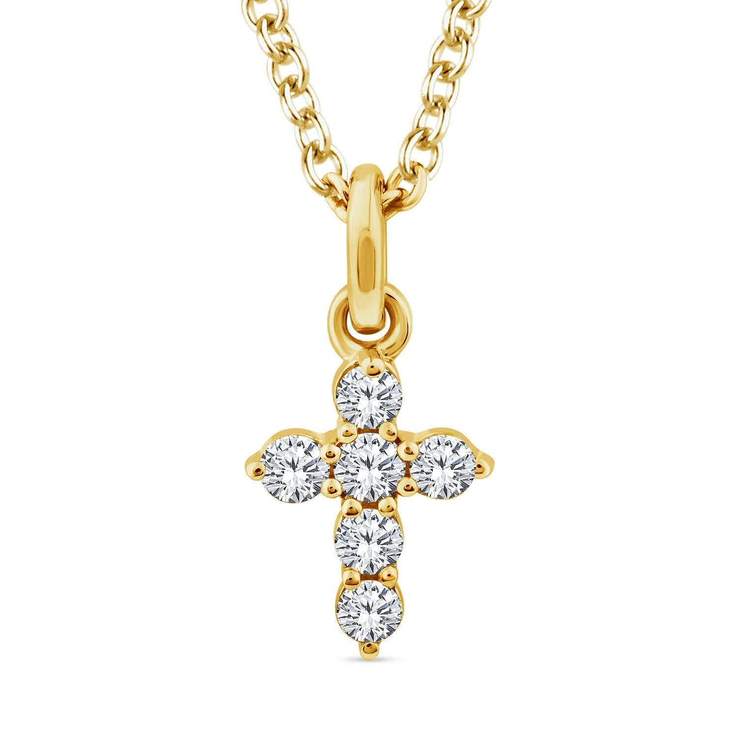 22ct Gold Vermeil 0.10ct Lab Grown Diamond Necklace 40-45cm
