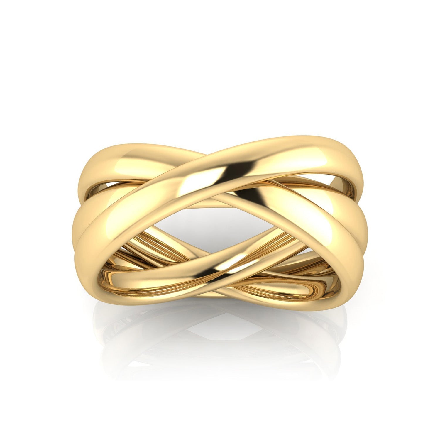 22ct Gold Vermeil Triple Ring