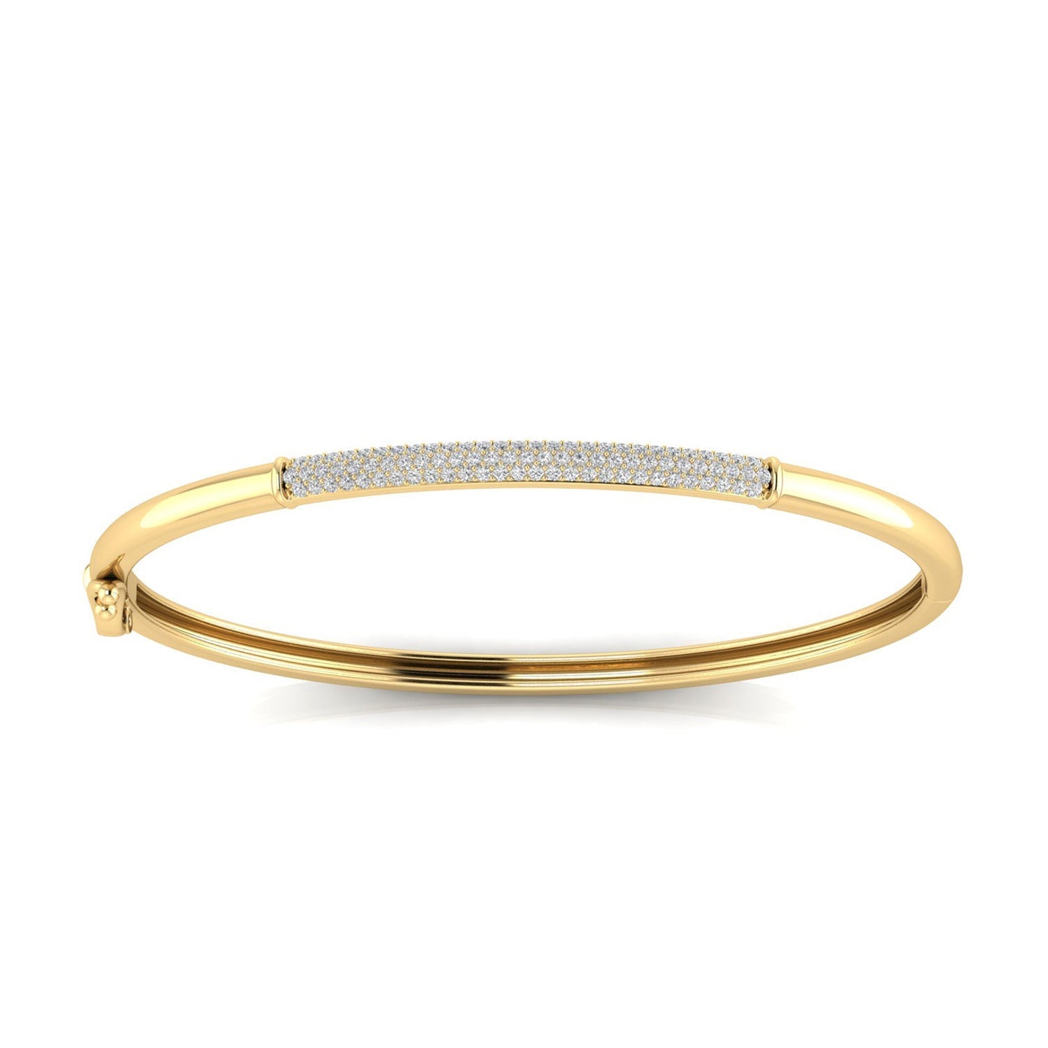 22ct Gold Vermeil 0.50ct Lab Grown Diamond Bangle 60mm
