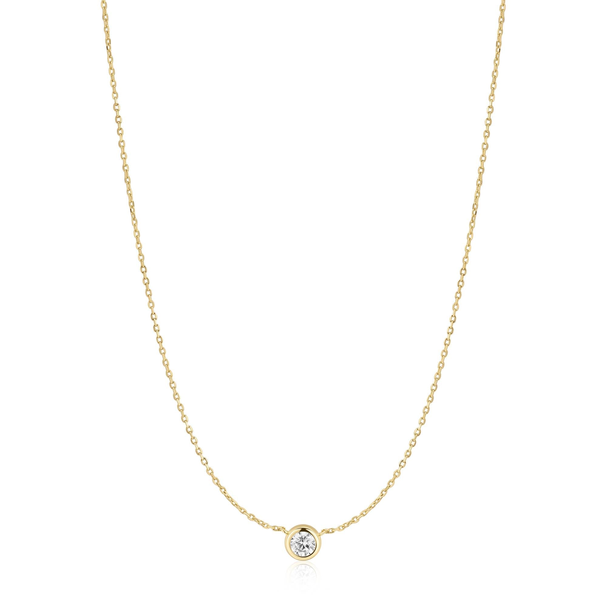 Ania Haie Gold Solitaire Necklace
