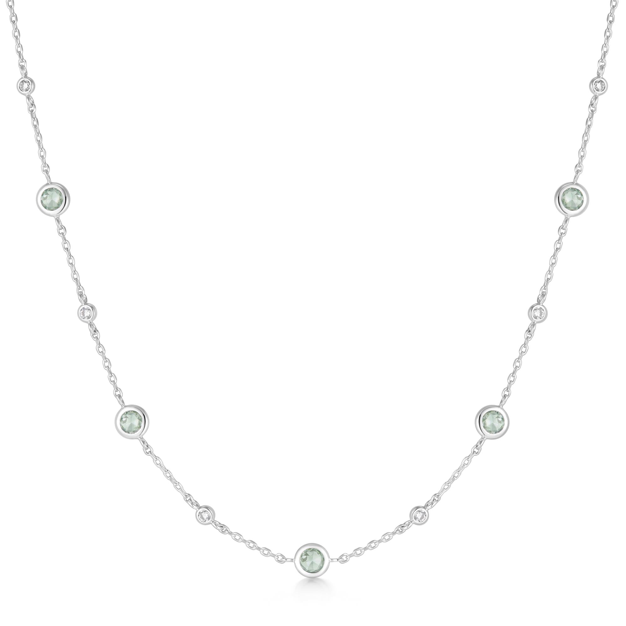 Ania Haie Silver Mint Green Station Necklace