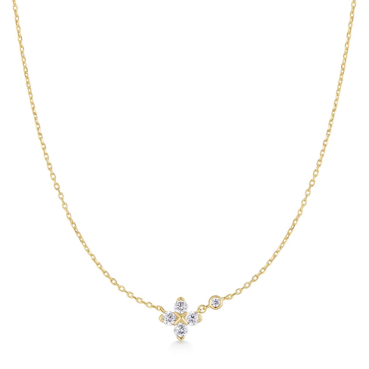 Ania Haie Gold Sparkling Lucky Clover Necklace
