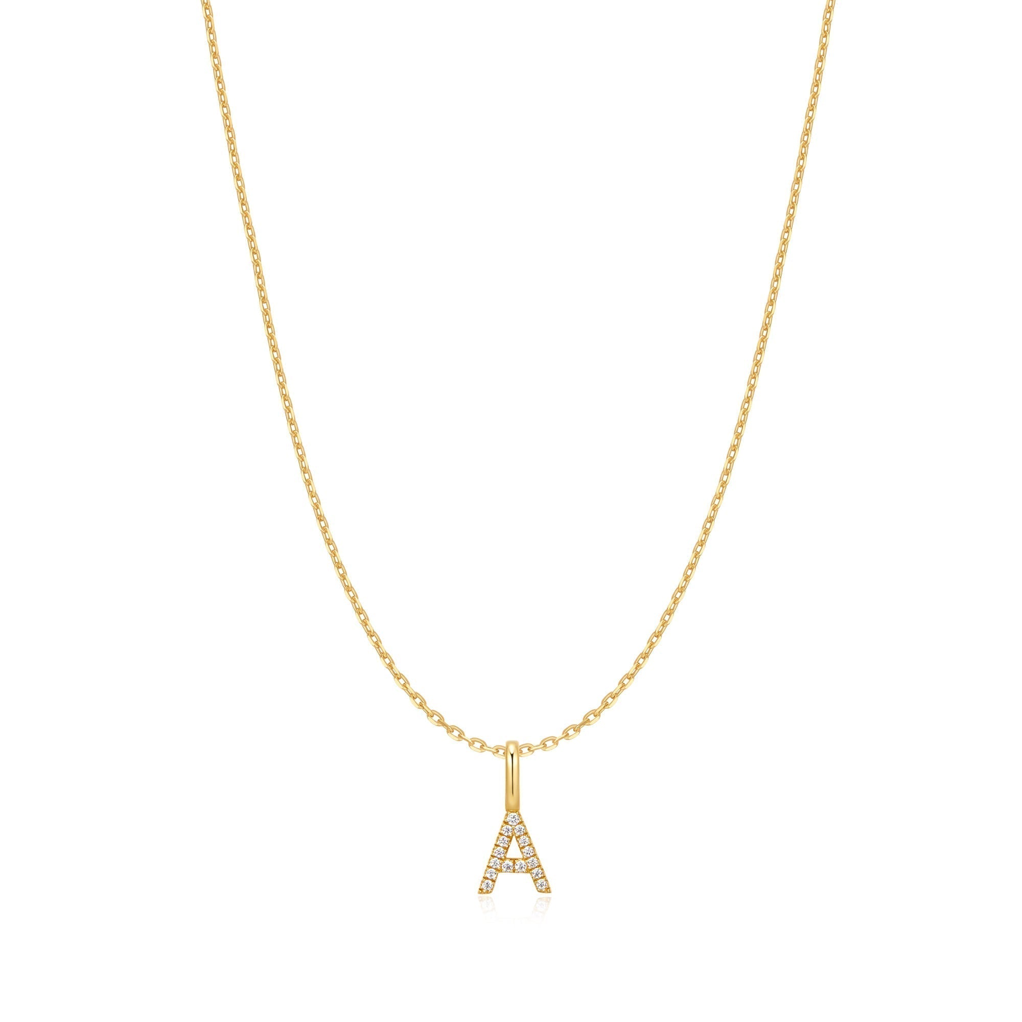 Ania Haie Gold Letter A Initial Necklace