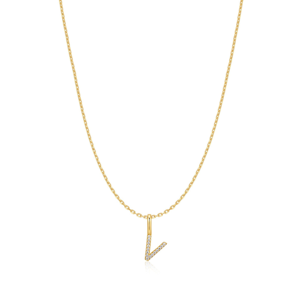 Ania Haie Gold Letter V Initial Necklace
