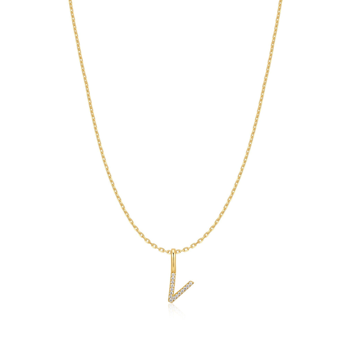 Ania Haie Gold Letter V Initial Necklace