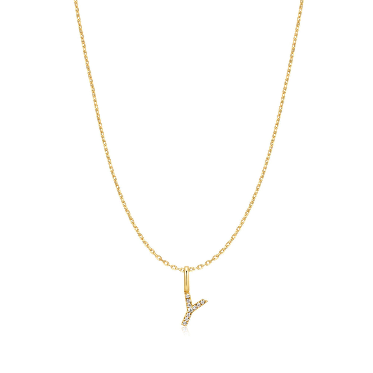 Ania Haie Gold Letter Y Initial Necklace