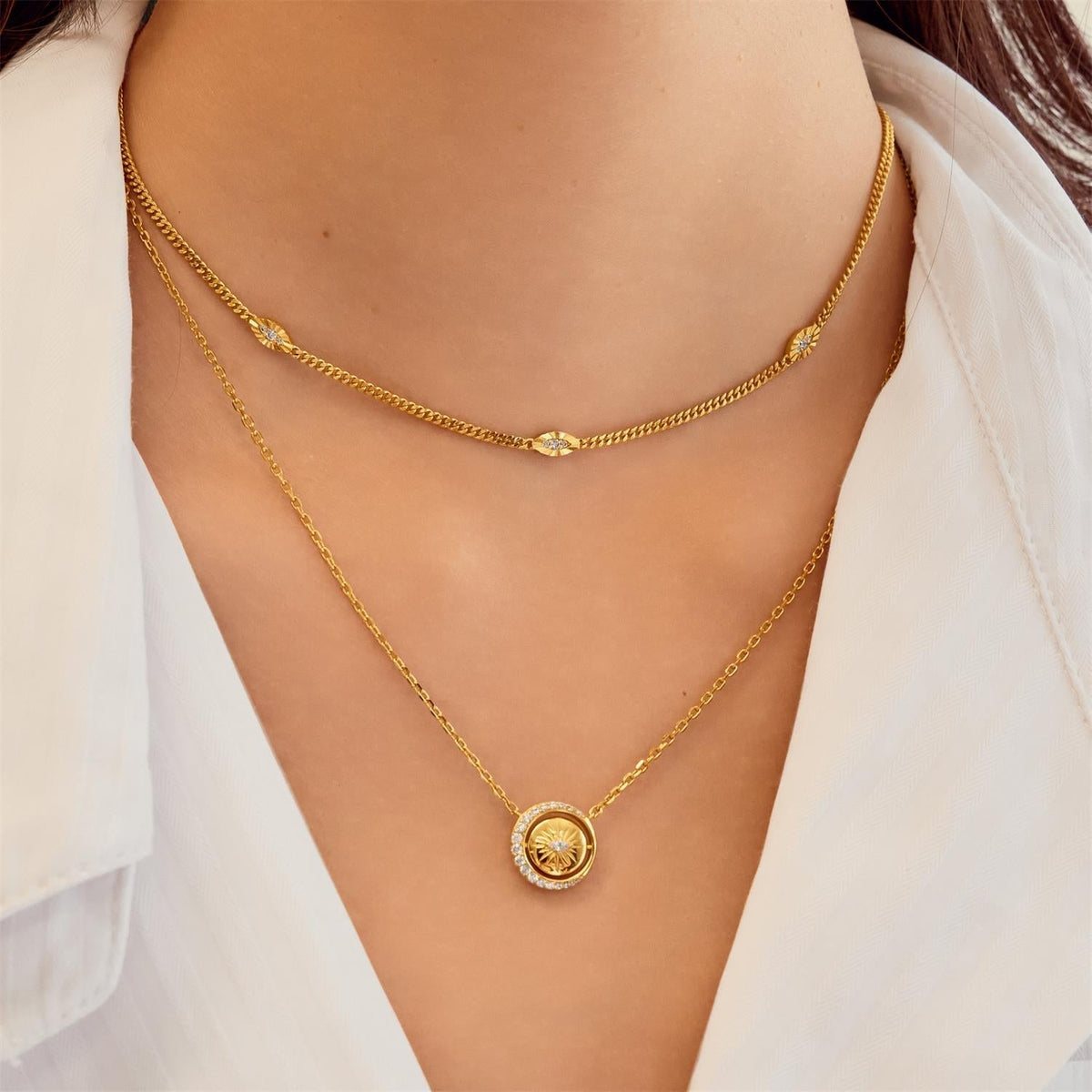 Ania Haie Gold Evil Eye Station Necklace