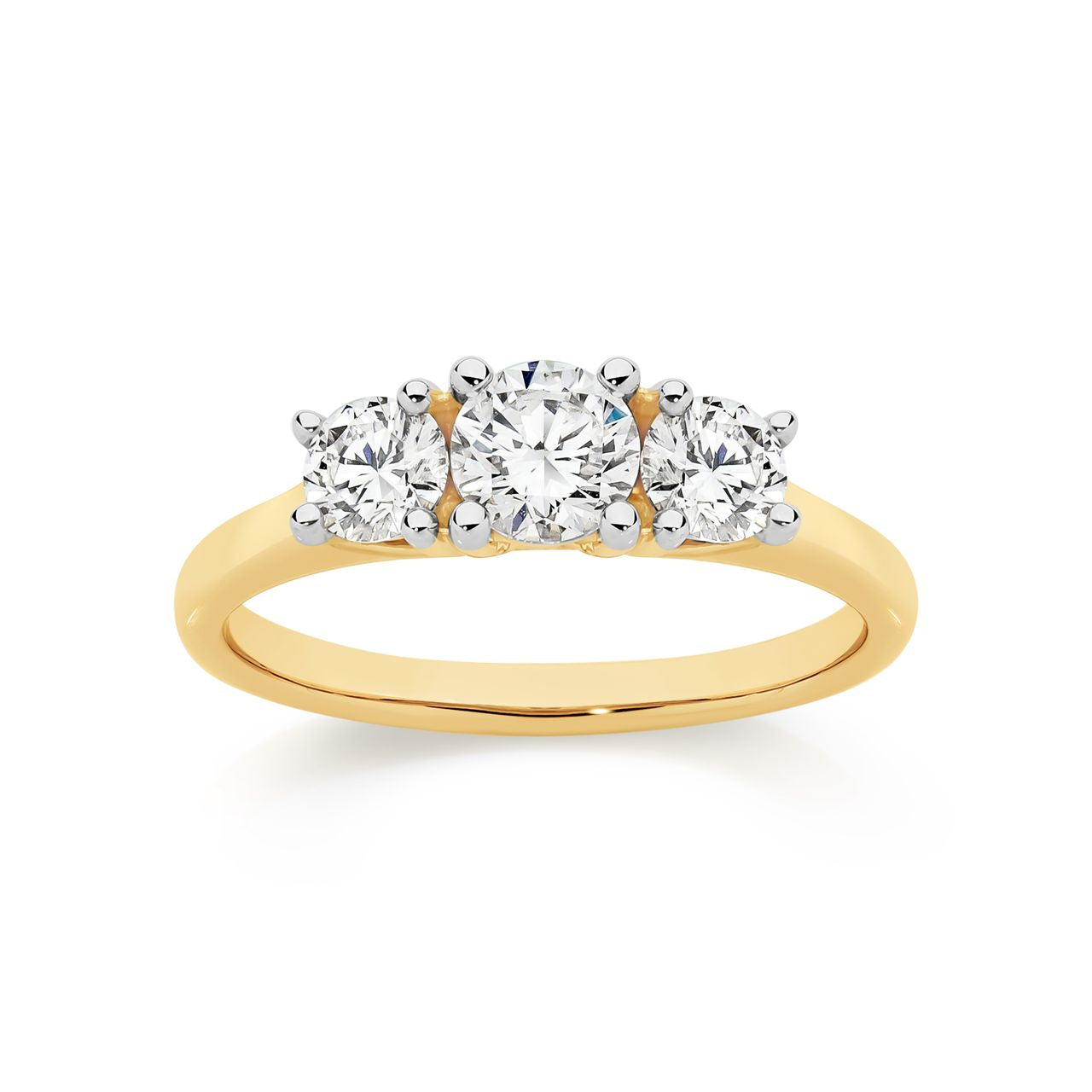 14ct yellow gold 1.00ct lab diamond ring