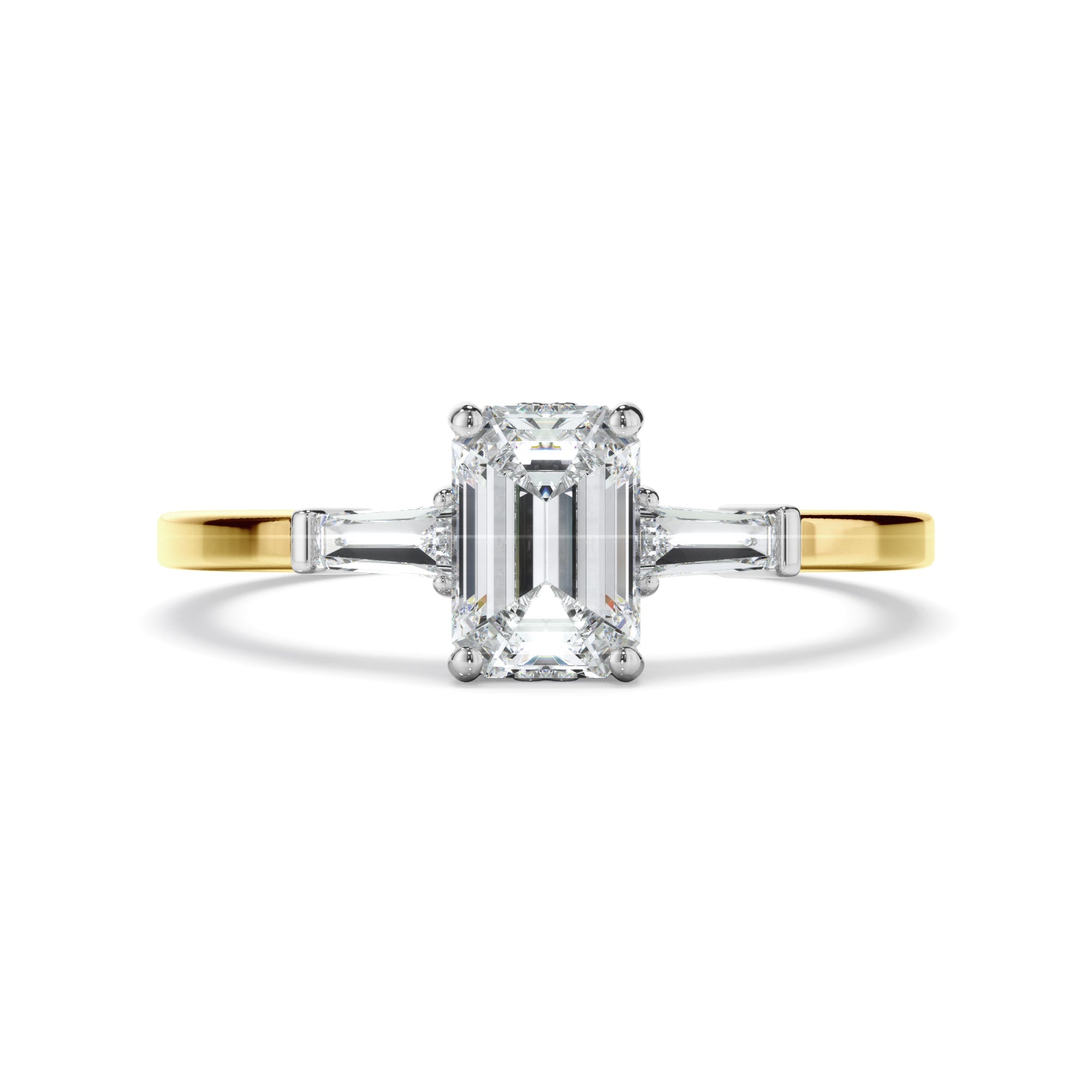 1.10ct Emerald Cut Lab Grown Diamond Ring