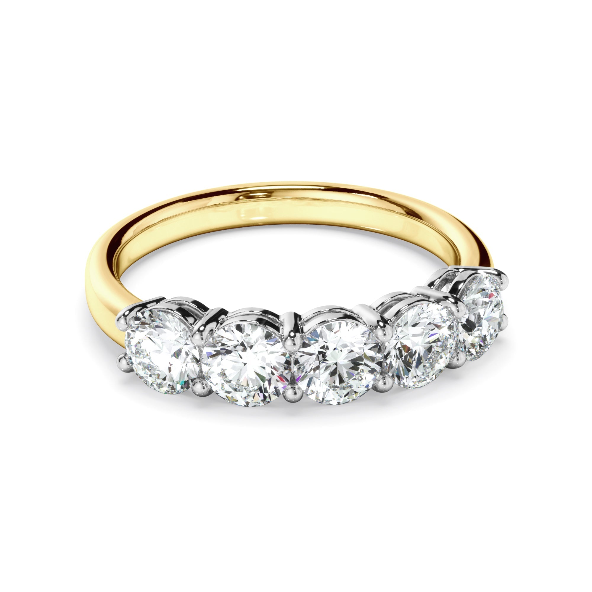 Round Brilliant Cut Lab Grown Diamond Anniversary Ring