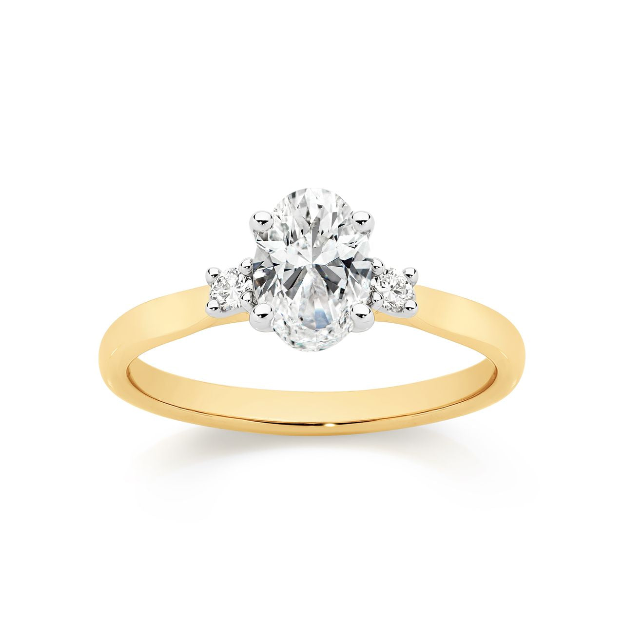 14ct yellow gold 1.10ct lab diamond ring