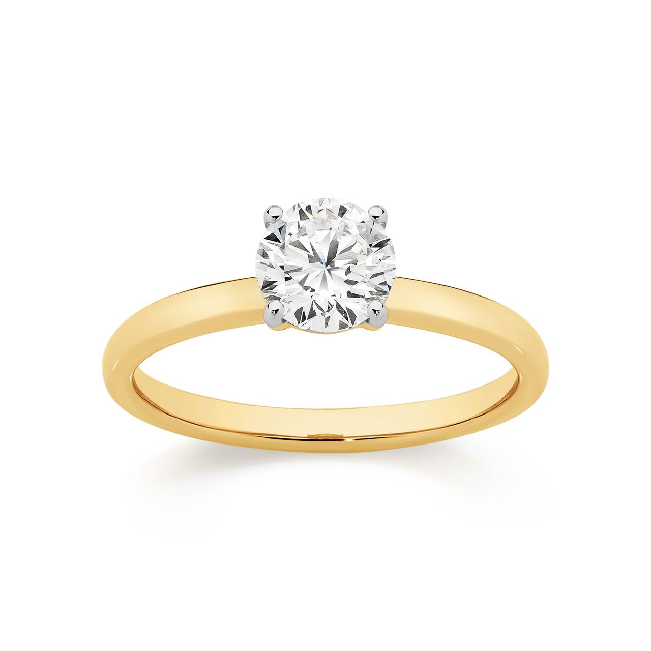 14ct yellow gold 1.00ct lab diamond ring
