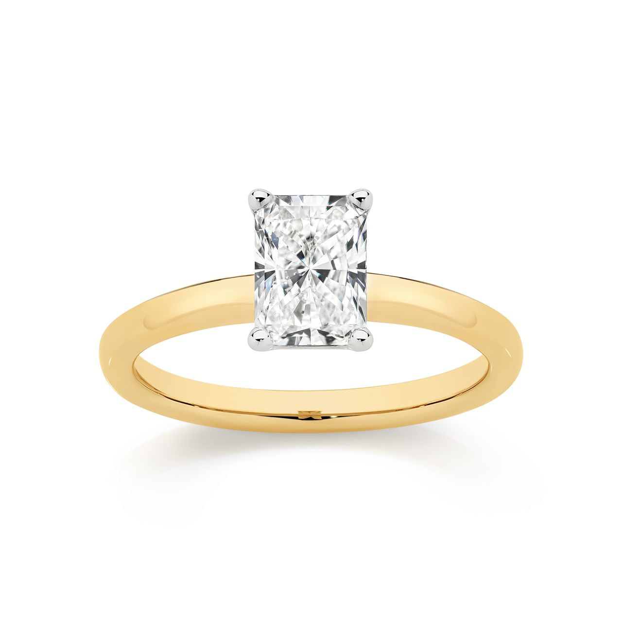 14ct yellow gold 1.00ct lab diamond ring