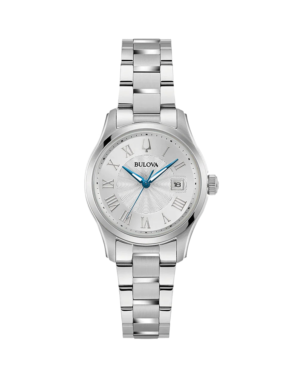 Bulova women's stainless steel watch hot sale