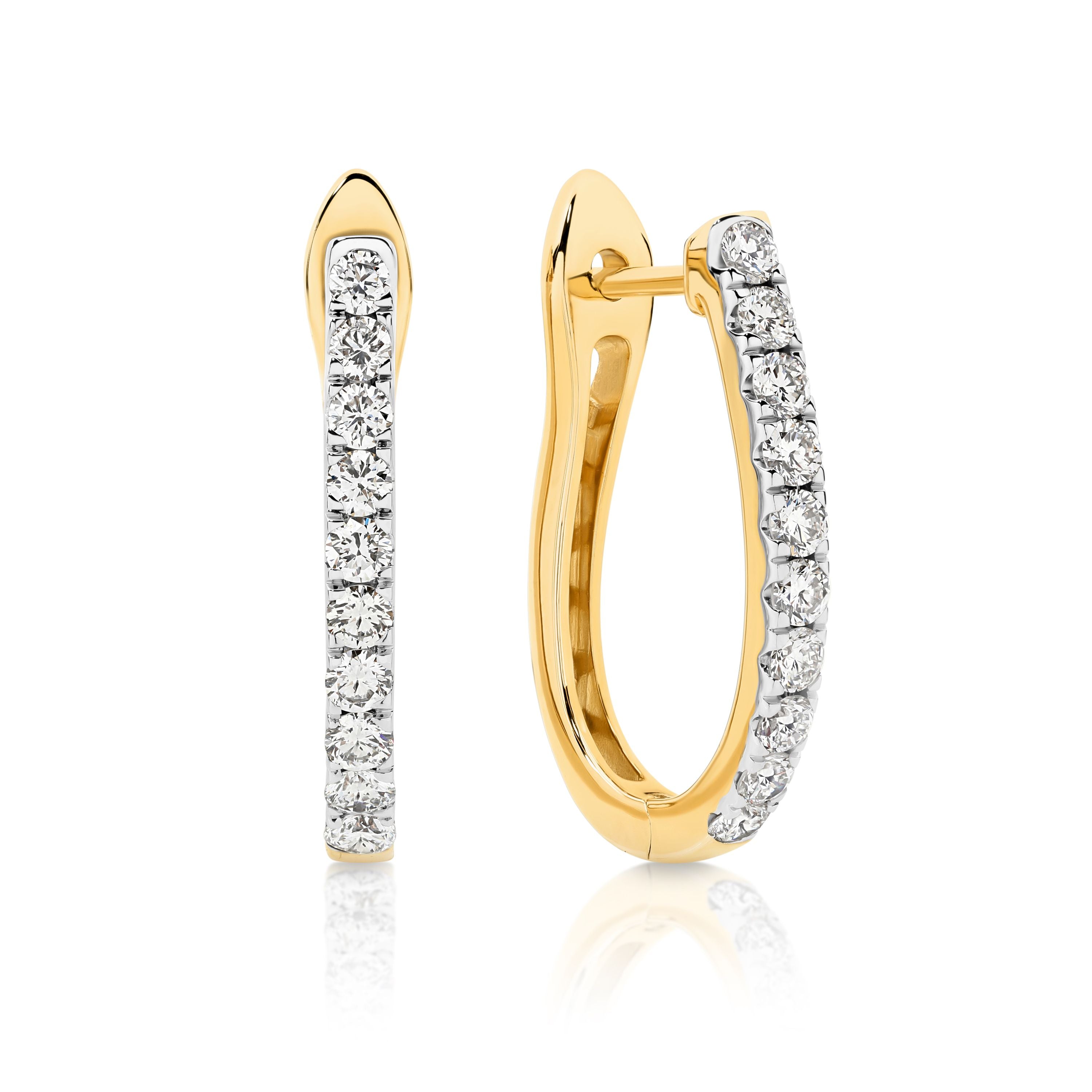 9ct 1.00ct lab grown diamond huggies