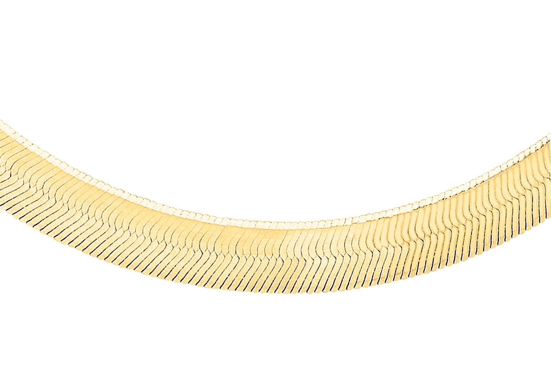 9ct Yellow Gold Herringbone Necklace 46cm
