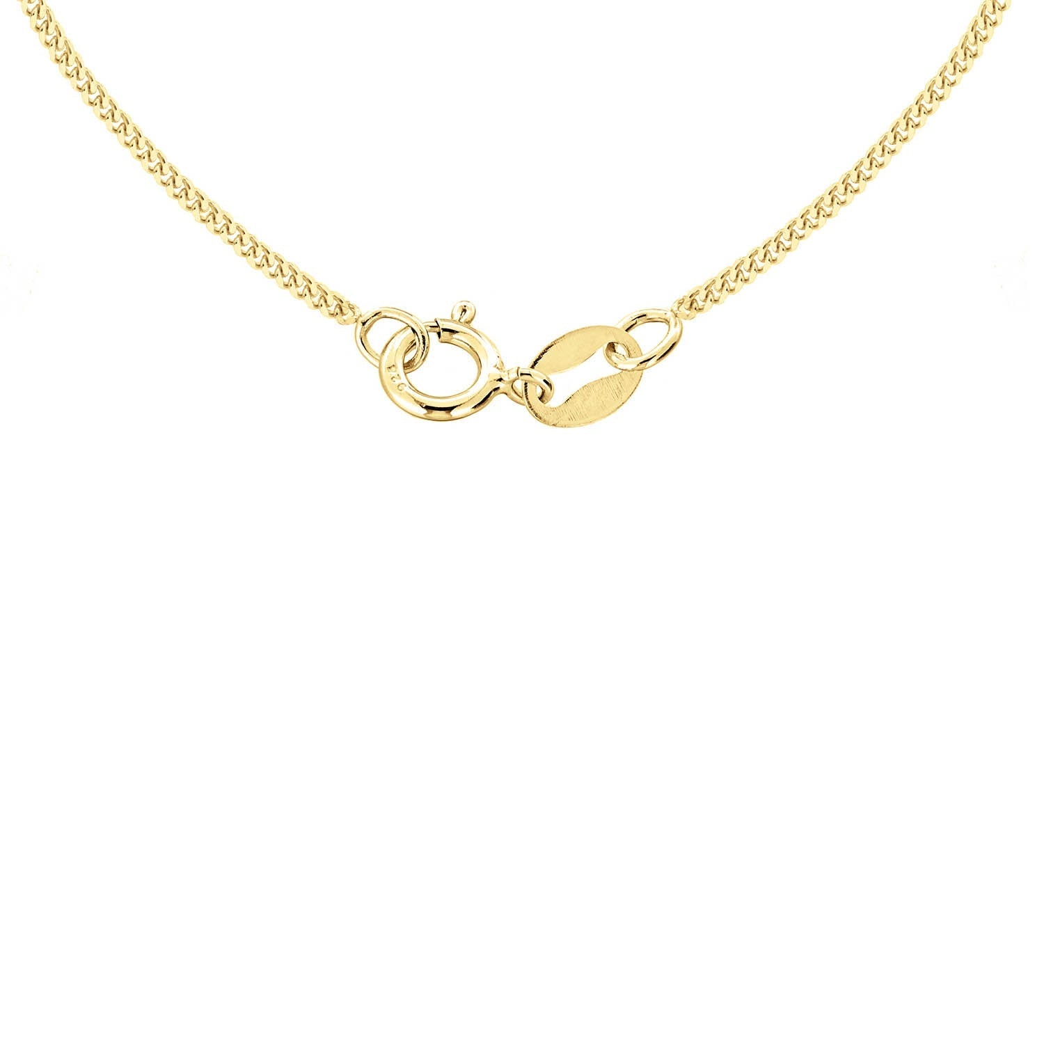 9ct Yellow Gold 30 Diamond Cut Adjustable Curb Chain 46cm-51cm